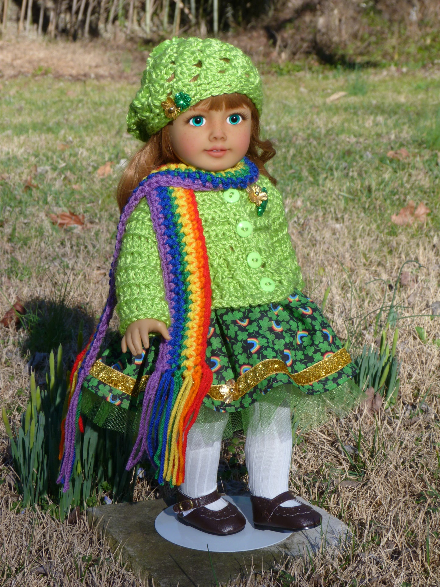 Emerald Isle Outfit for 18 Inch Doll Irish Clothing American Handmade 18"