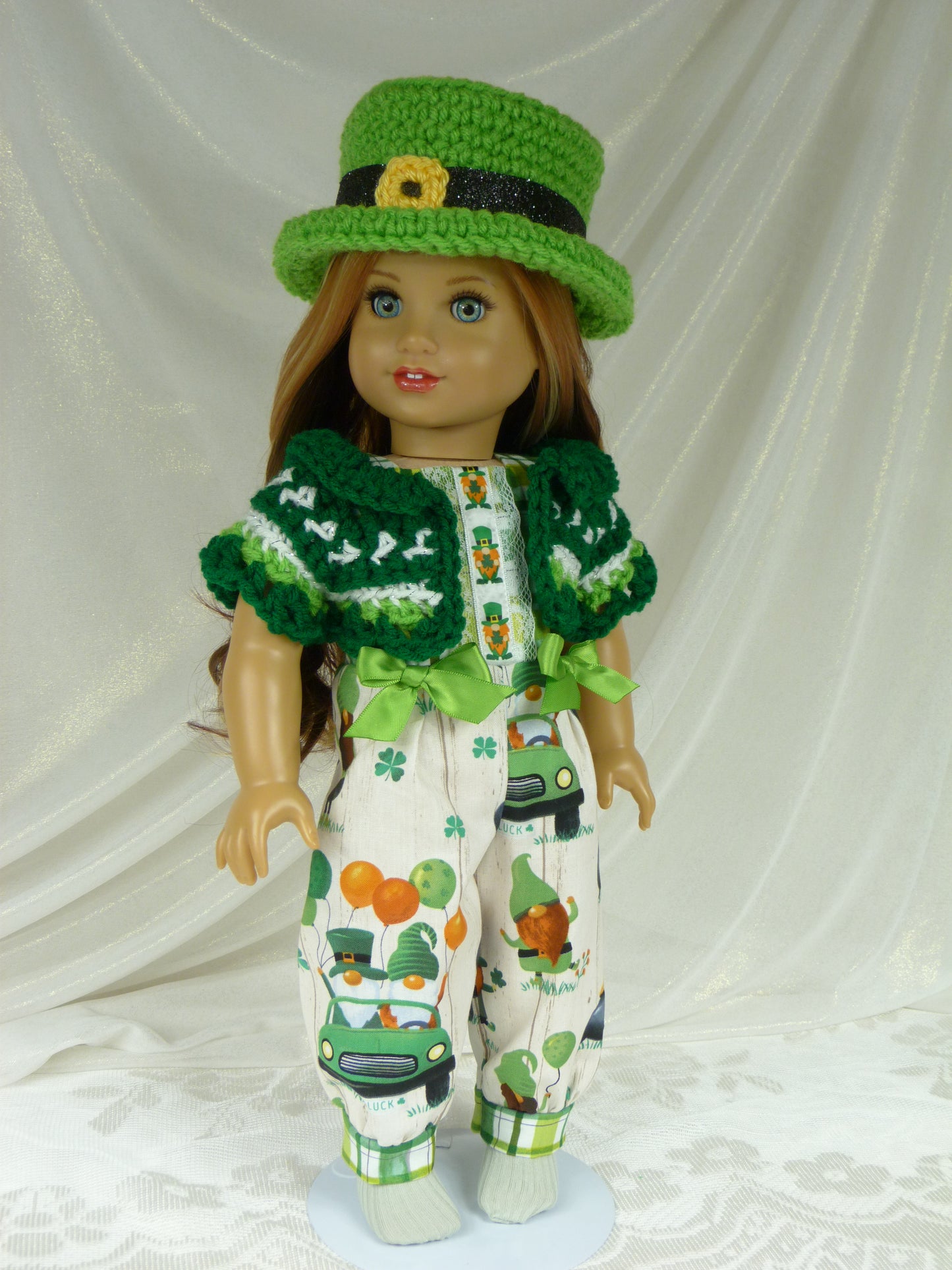 Leprechaun Outfit for 18 Inch Girl Doll American Handmade St. Patrick's Day