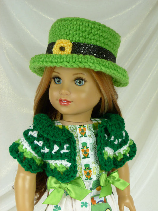 Leprechaun Outfit for 18 Inch Girl Doll American Handmade St. Patrick's Day