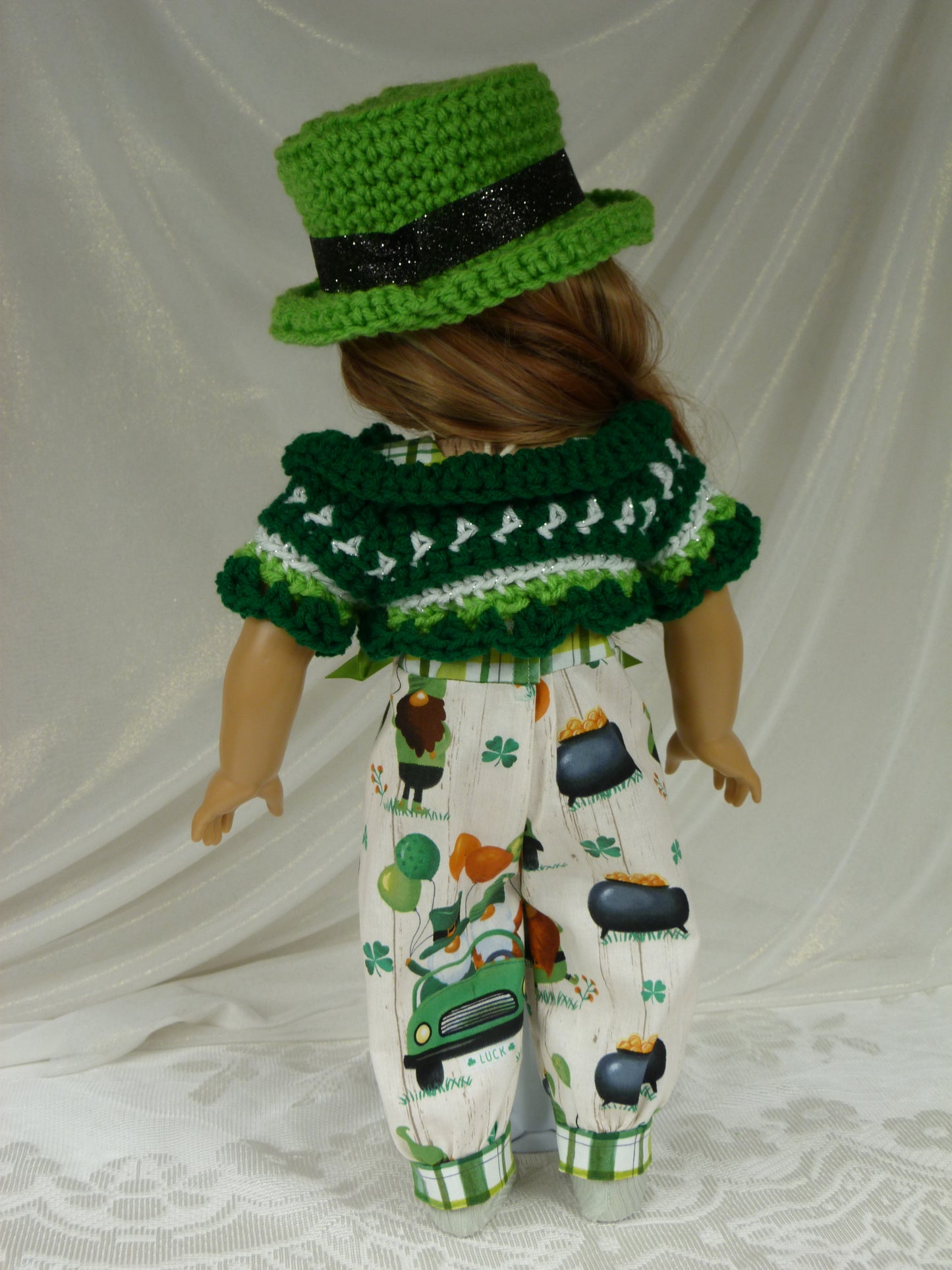 Leprechaun Outfit for 18 Inch Girl Doll American Handmade St. Patrick's Day