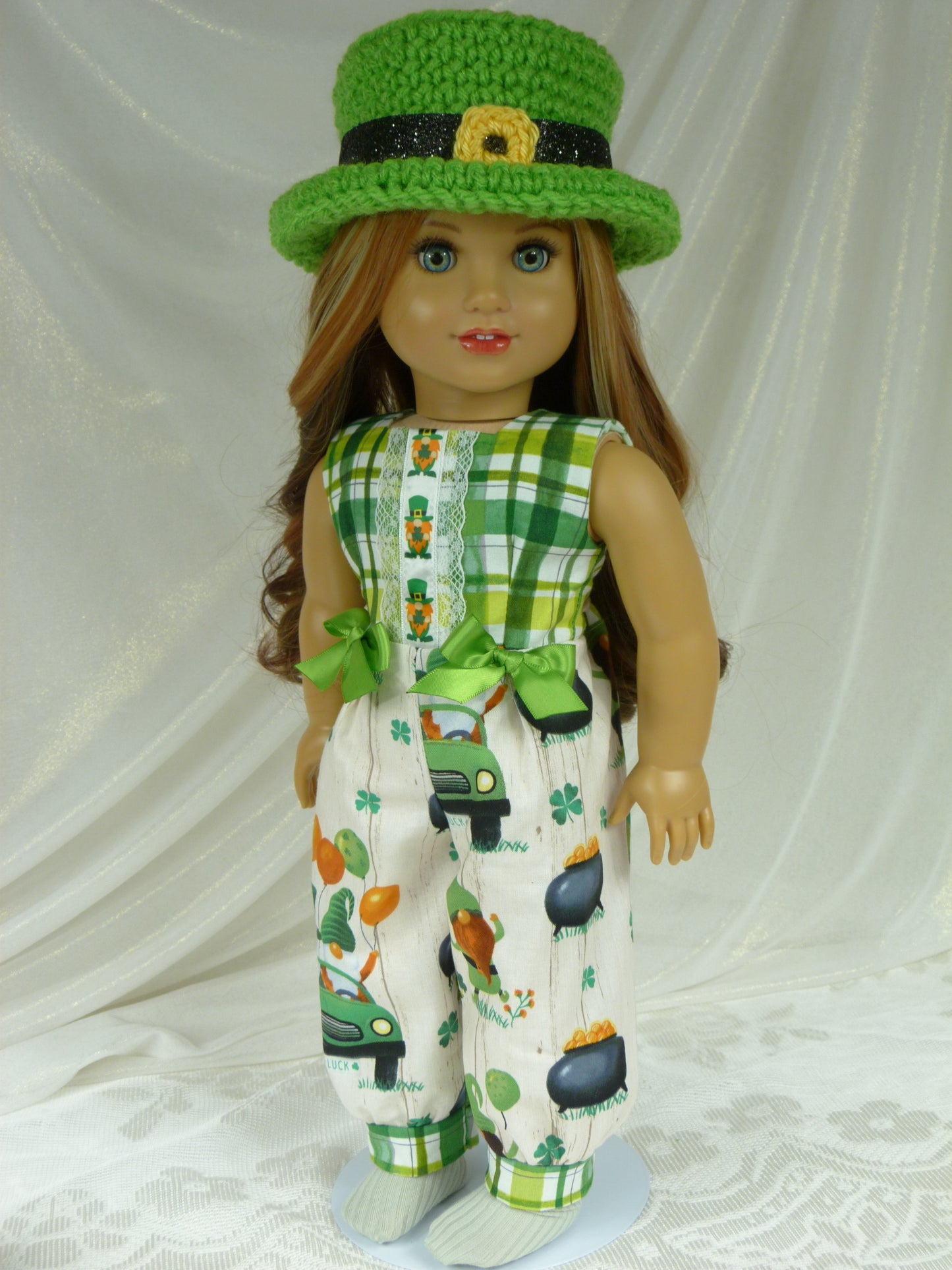 Leprechaun Outfit for 18 Inch Girl Doll American Handmade St. Patrick's Day