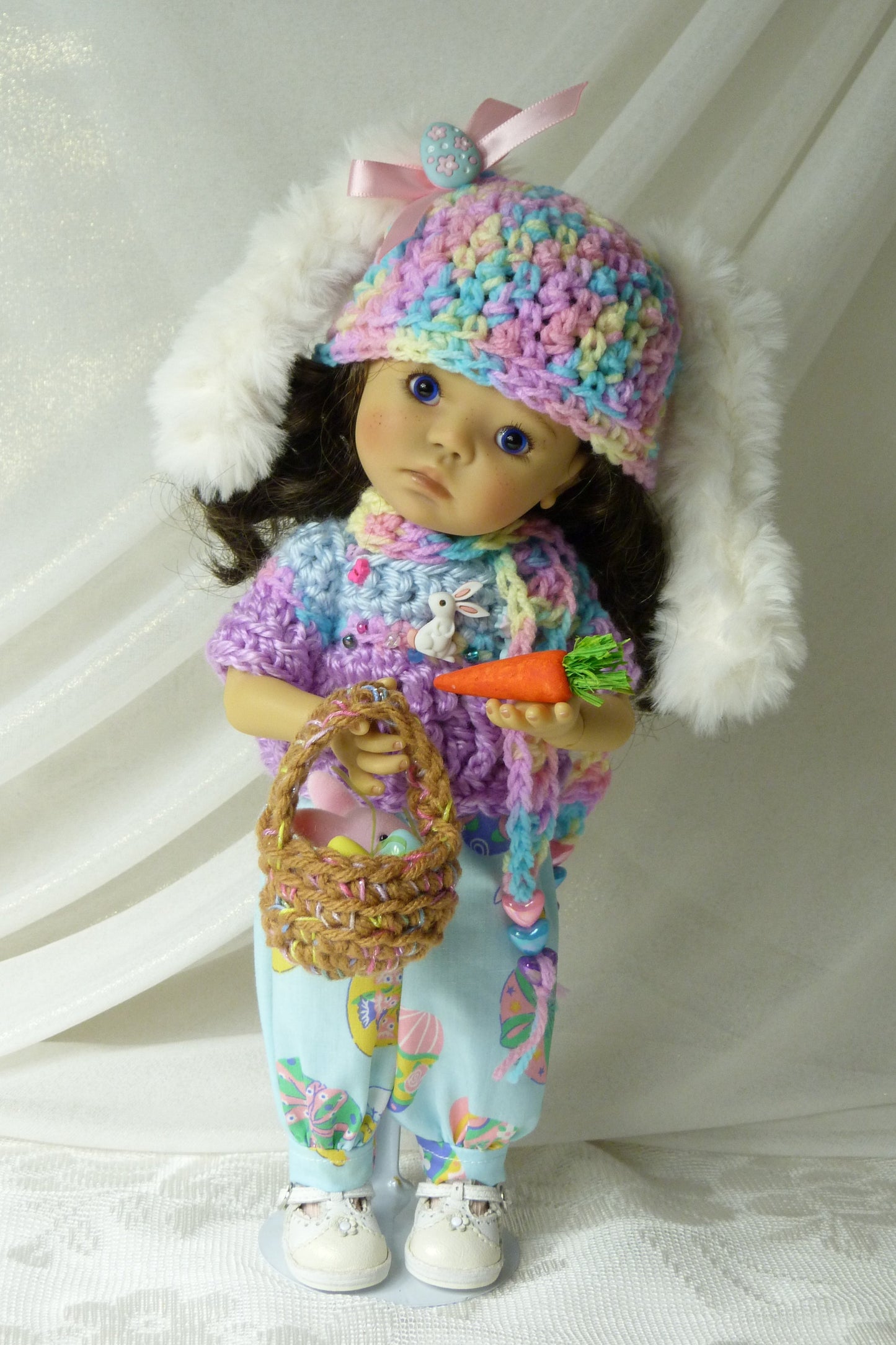 Easter Bunny Outfit Handmade to fit 11 Inch Dumpling Meadowdoll Spring Clothes