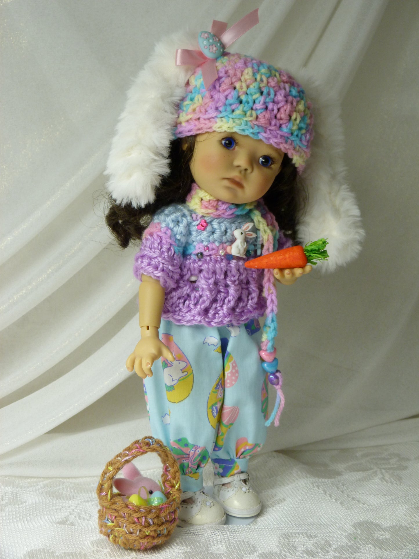 Easter Bunny Outfit Handmade to fit 11 Inch Dumpling Meadowdoll Spring Clothes