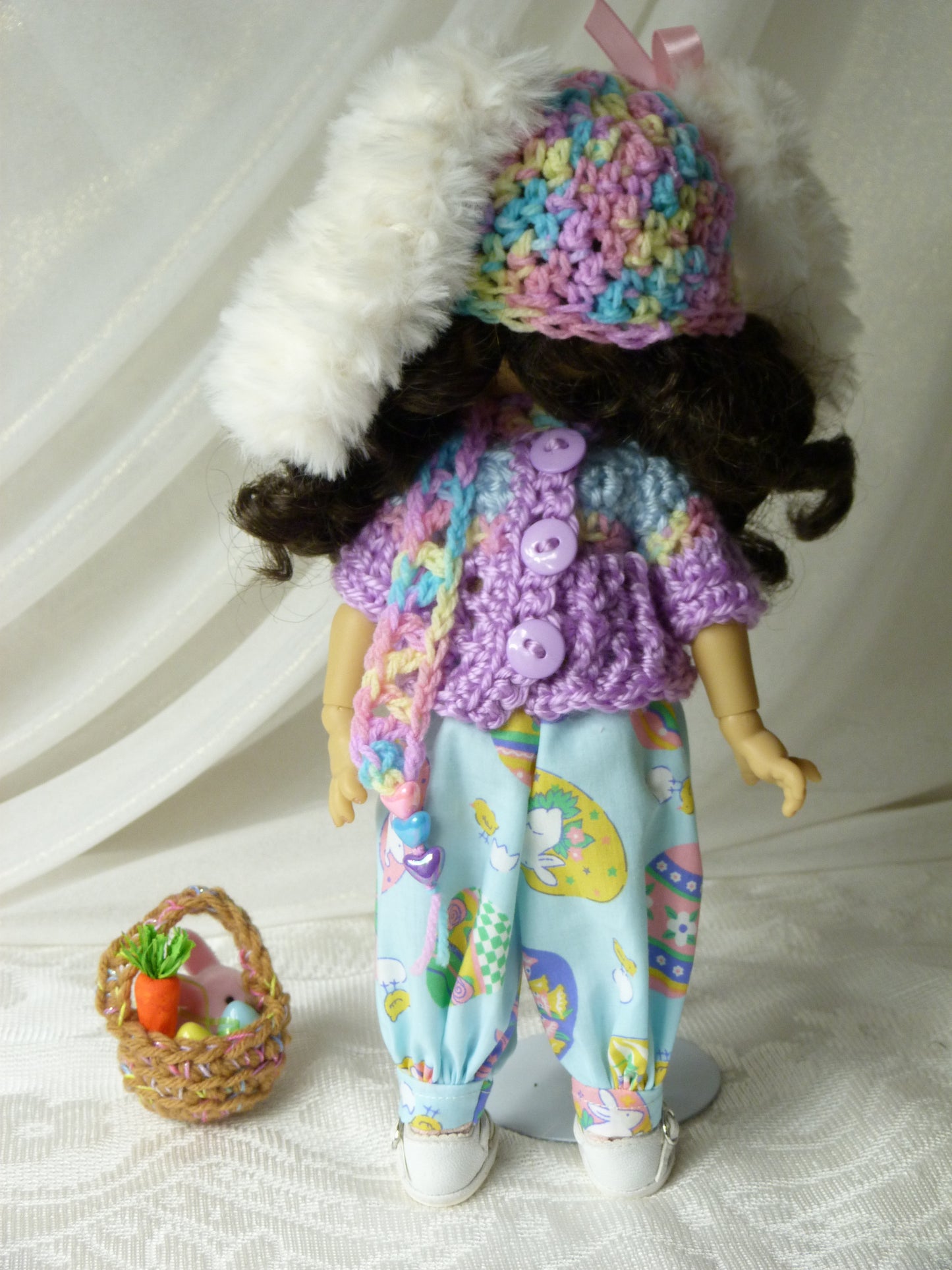 Easter Bunny Outfit Handmade to fit 11 Inch Dumpling Meadowdoll Spring Clothes