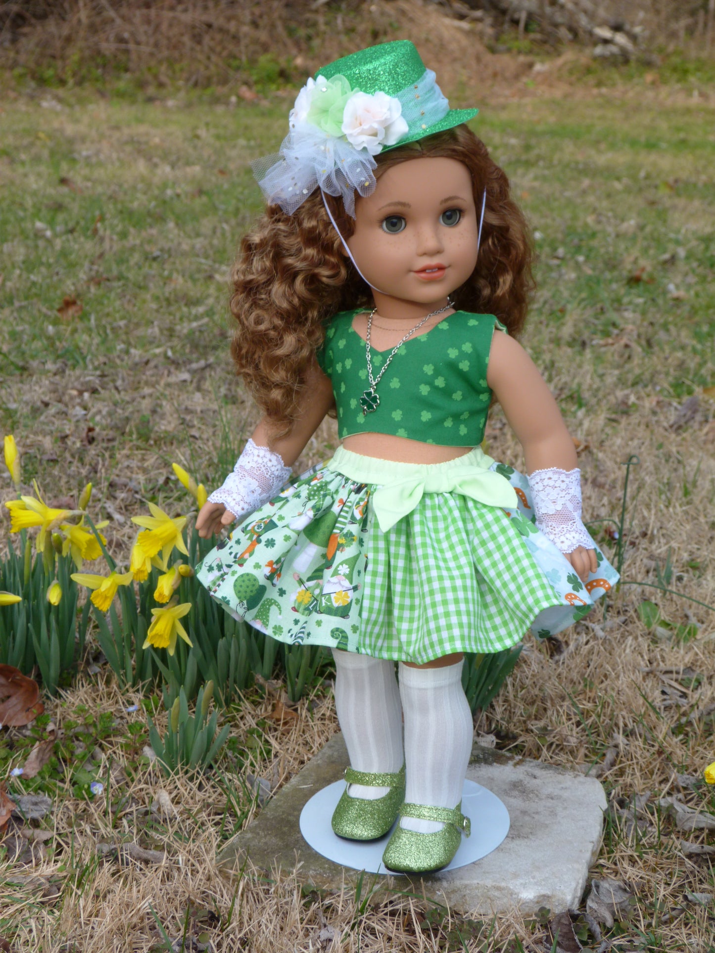 Leprechaun Outfit for 18 Inch Doll Irish Clothing American Handmade 18"