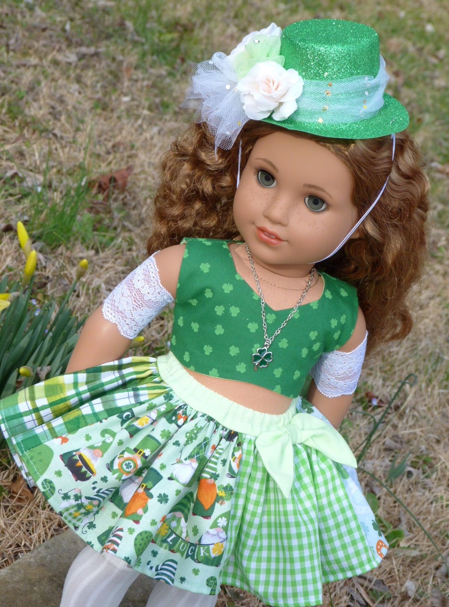 Leprechaun Outfit for 18 Inch Doll Irish Clothing American Handmade 18"