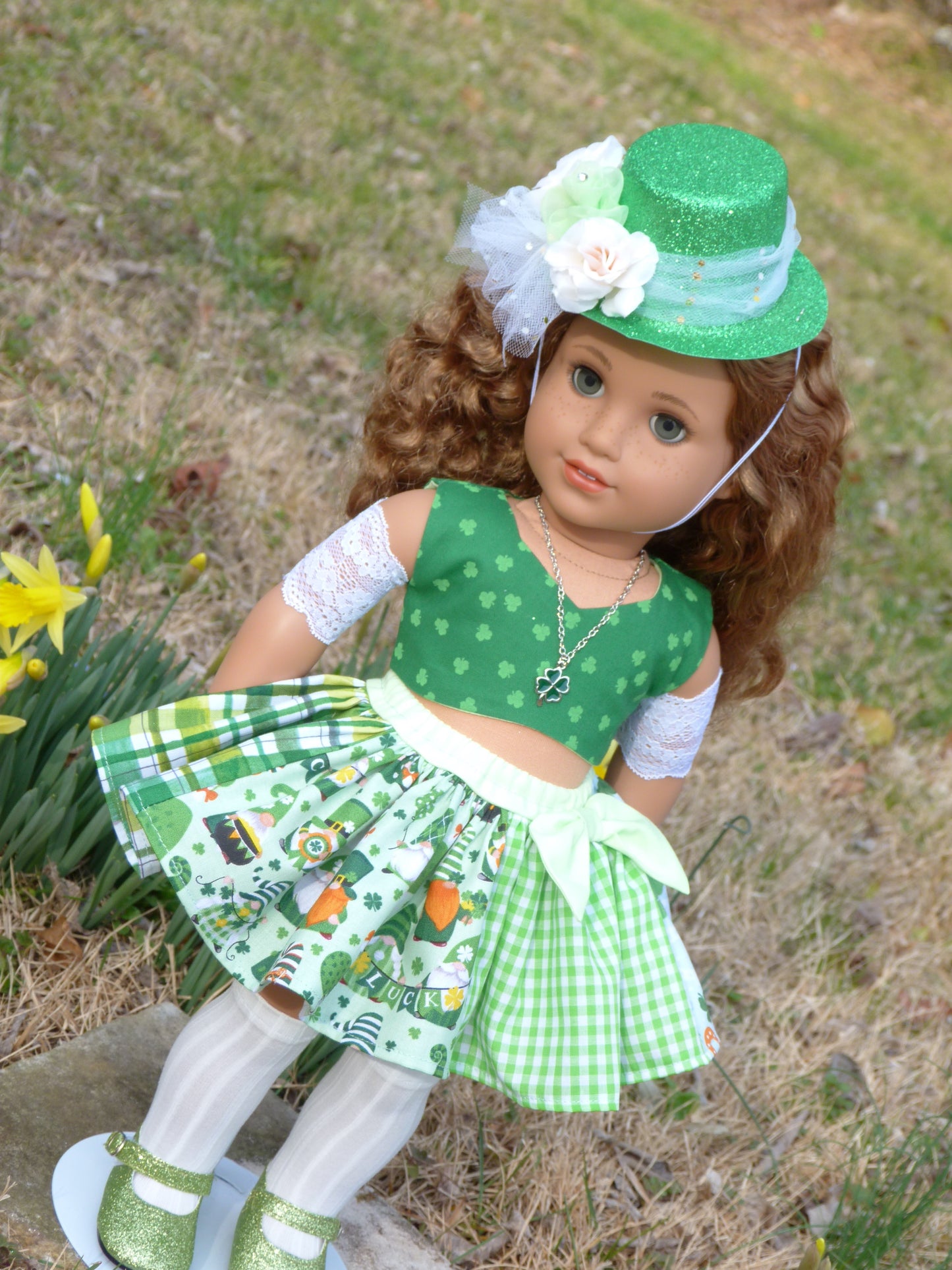 Leprechaun Outfit for 18 Inch Doll Irish Clothing American Handmade 18"