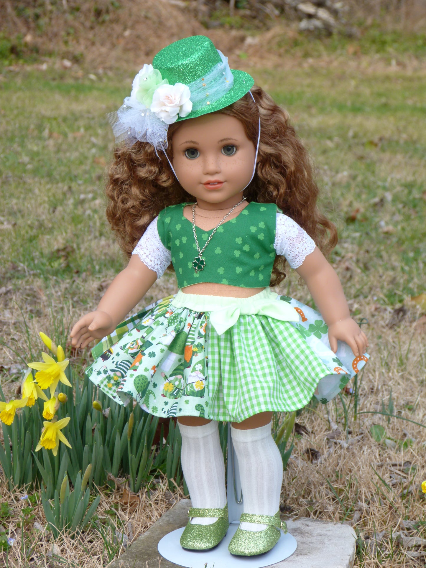 Leprechaun Outfit for 18 Inch Doll Irish Clothing American Handmade 18"