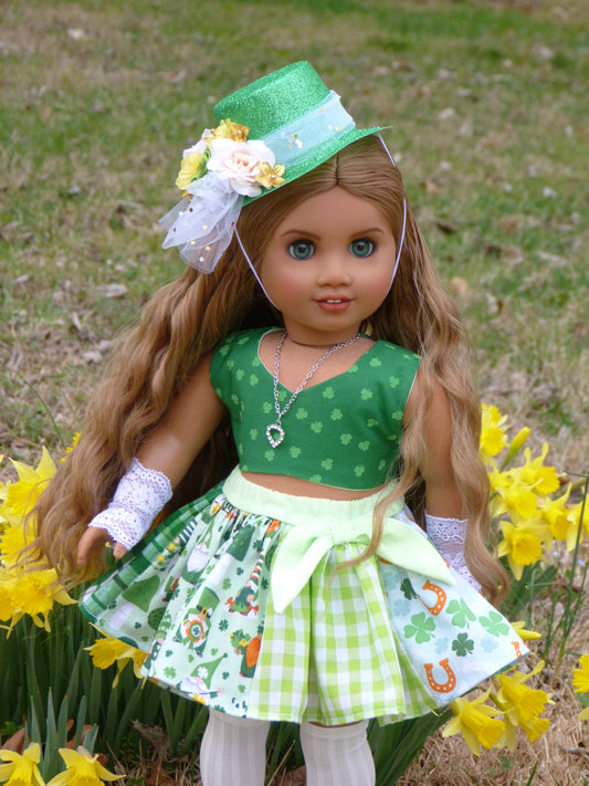 Leprechaun Outfit for 18 Inch Doll Irish Clothing American Handmade 18"