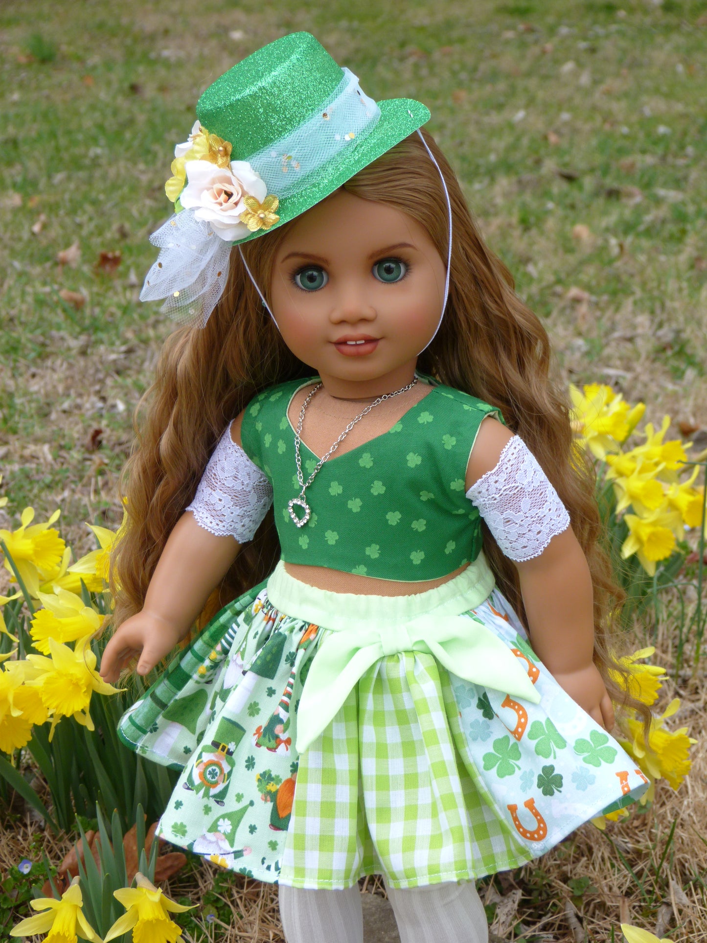 Leprechaun Outfit for 18 Inch Doll Irish Clothing American Handmade 18"