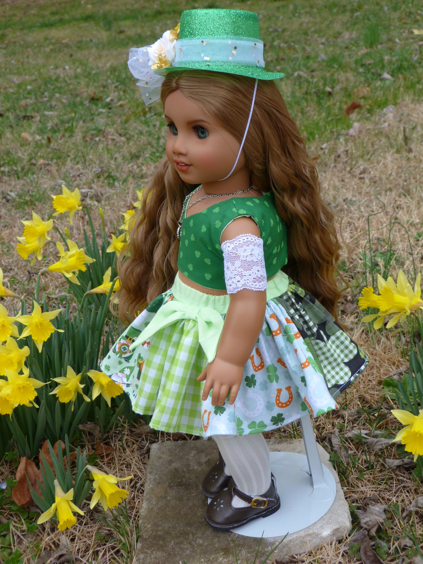 Leprechaun Outfit for 18 Inch Doll Irish Clothing American Handmade 18"