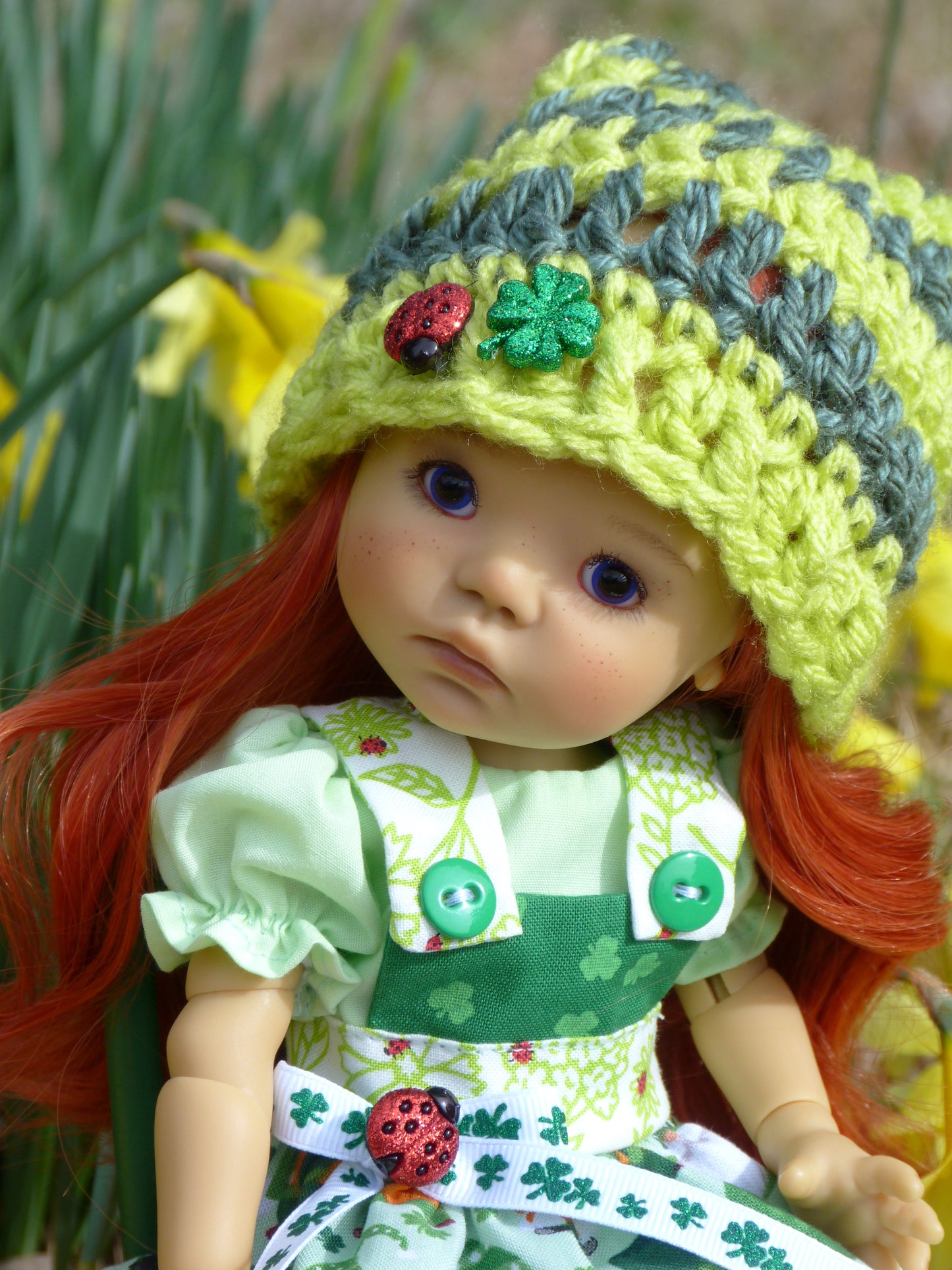 St. Patrick's Day Outfit Handmade to fit 11 Inch Dumpling Meadowdoll