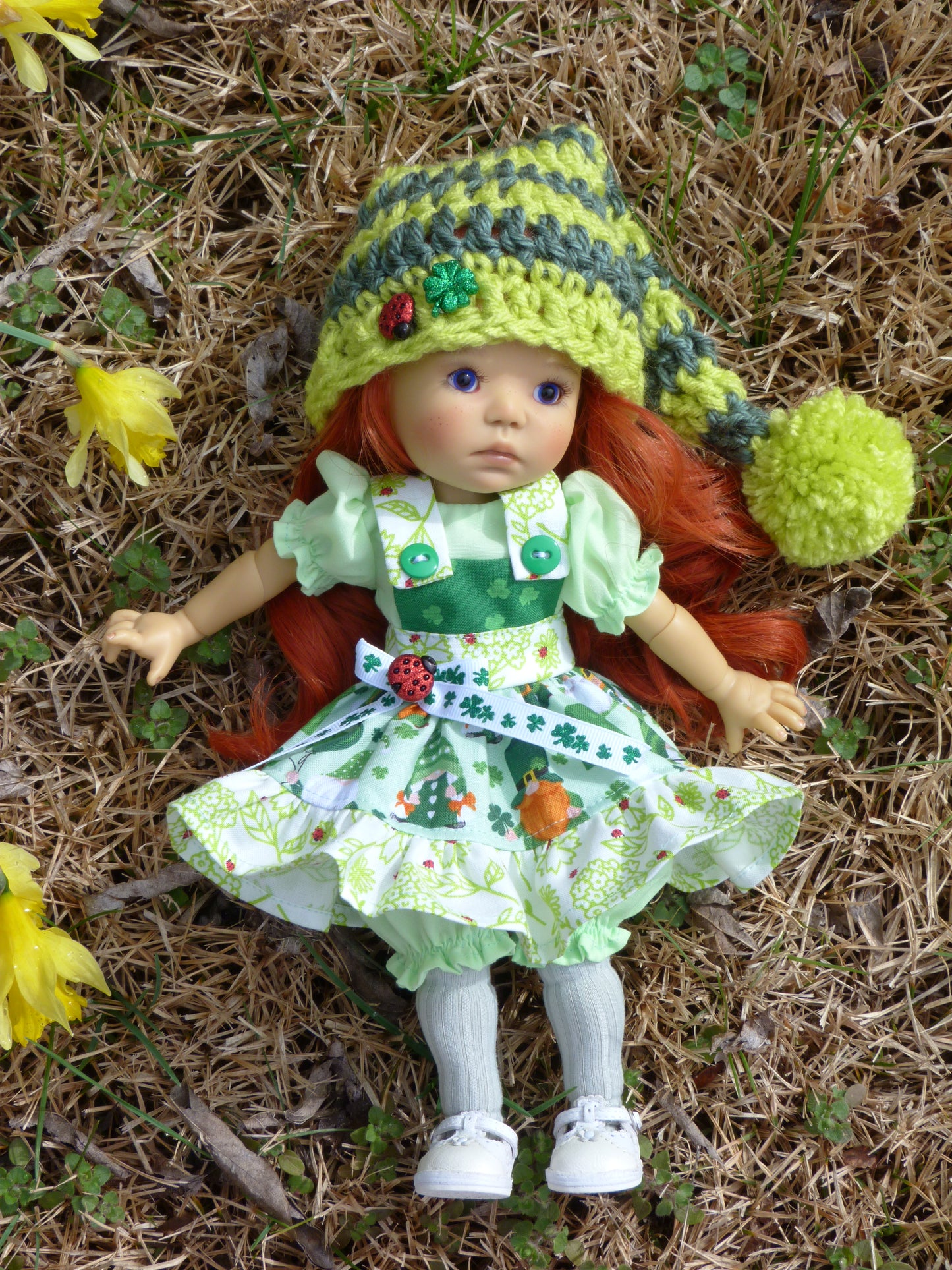 St. Patrick's Day Outfit Handmade to fit 11 Inch Dumpling Meadowdoll