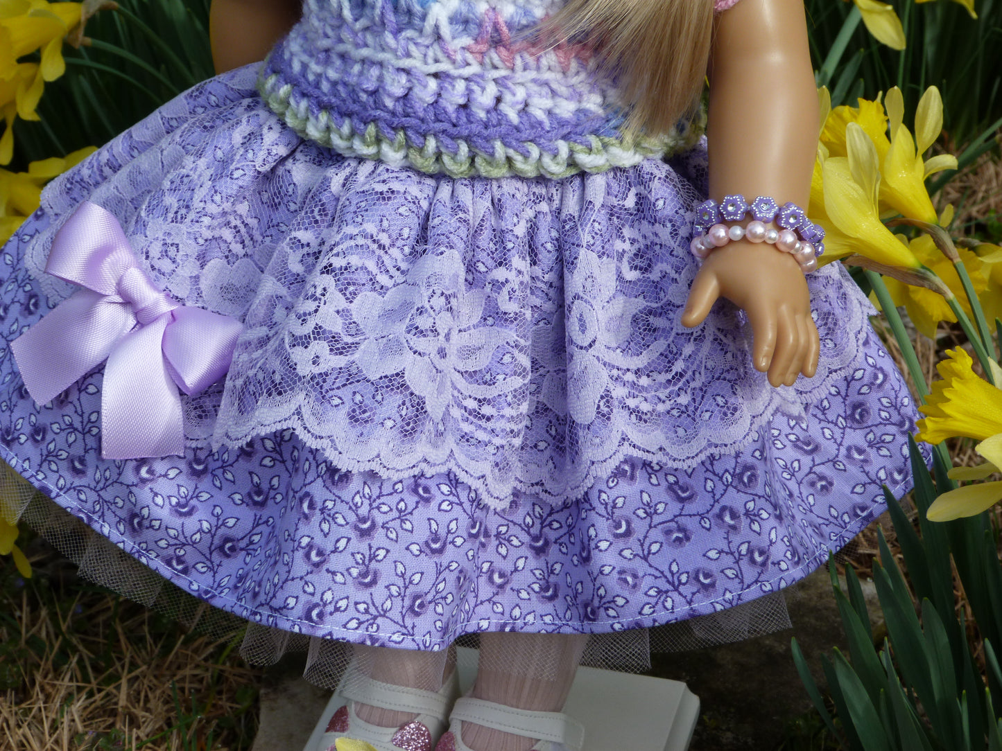 Spring Bunny Outfit for 18 Inch Doll Easter Clothes Handmade to fit American Girl