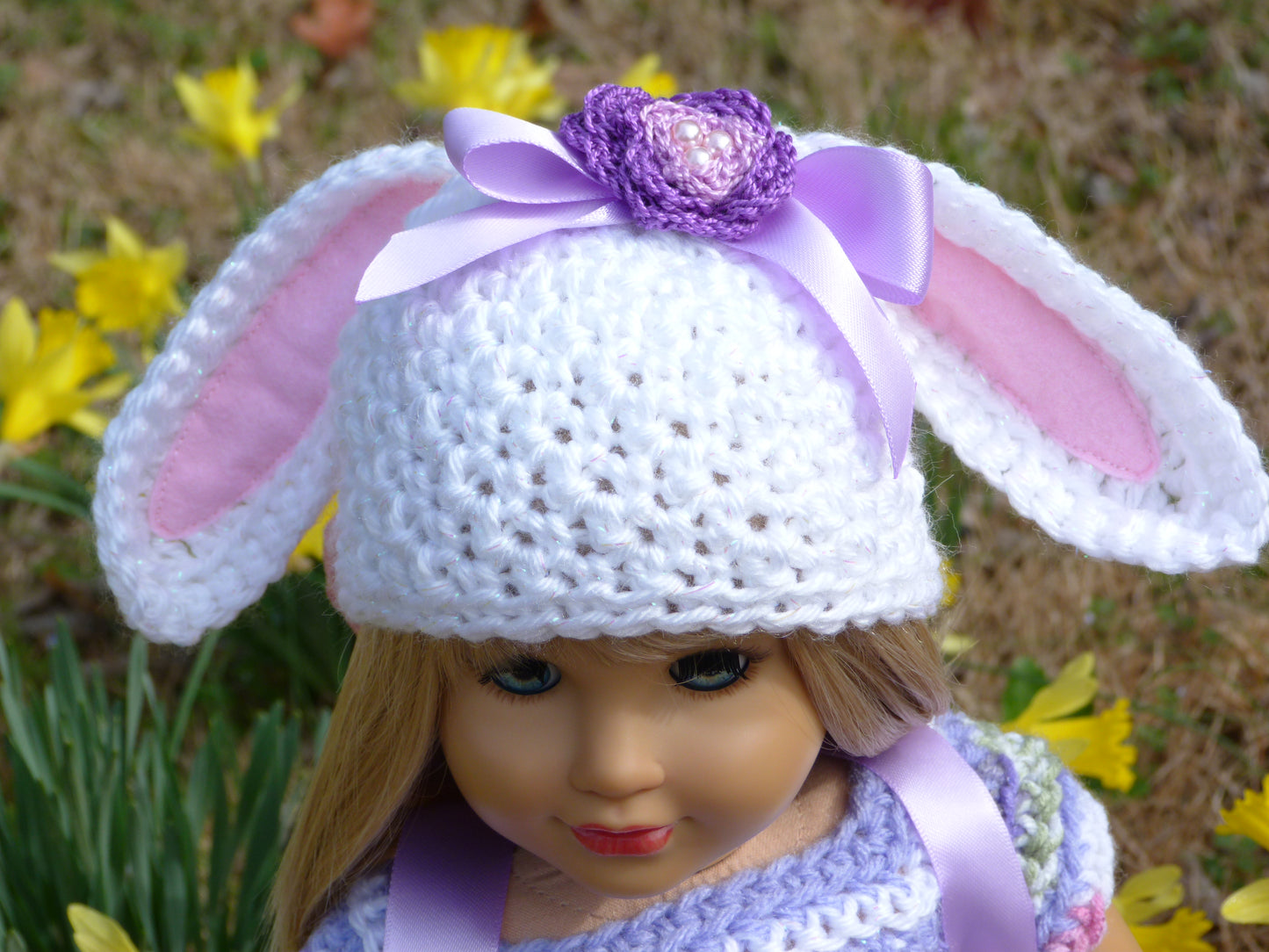 Spring Bunny Outfit for 18 Inch Doll Easter Clothes Handmade to fit American Girl