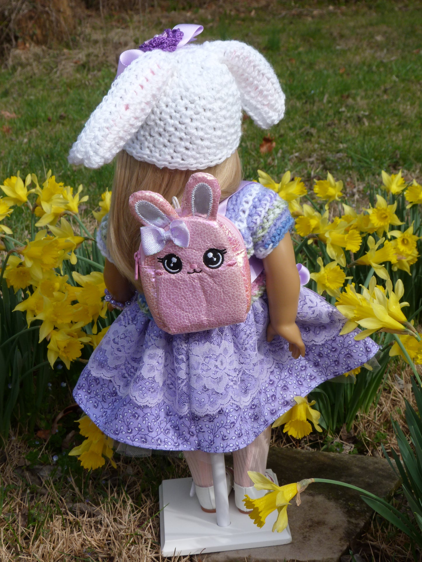 Spring Bunny Outfit for 18 Inch Doll Easter Clothes Handmade to fit American Girl