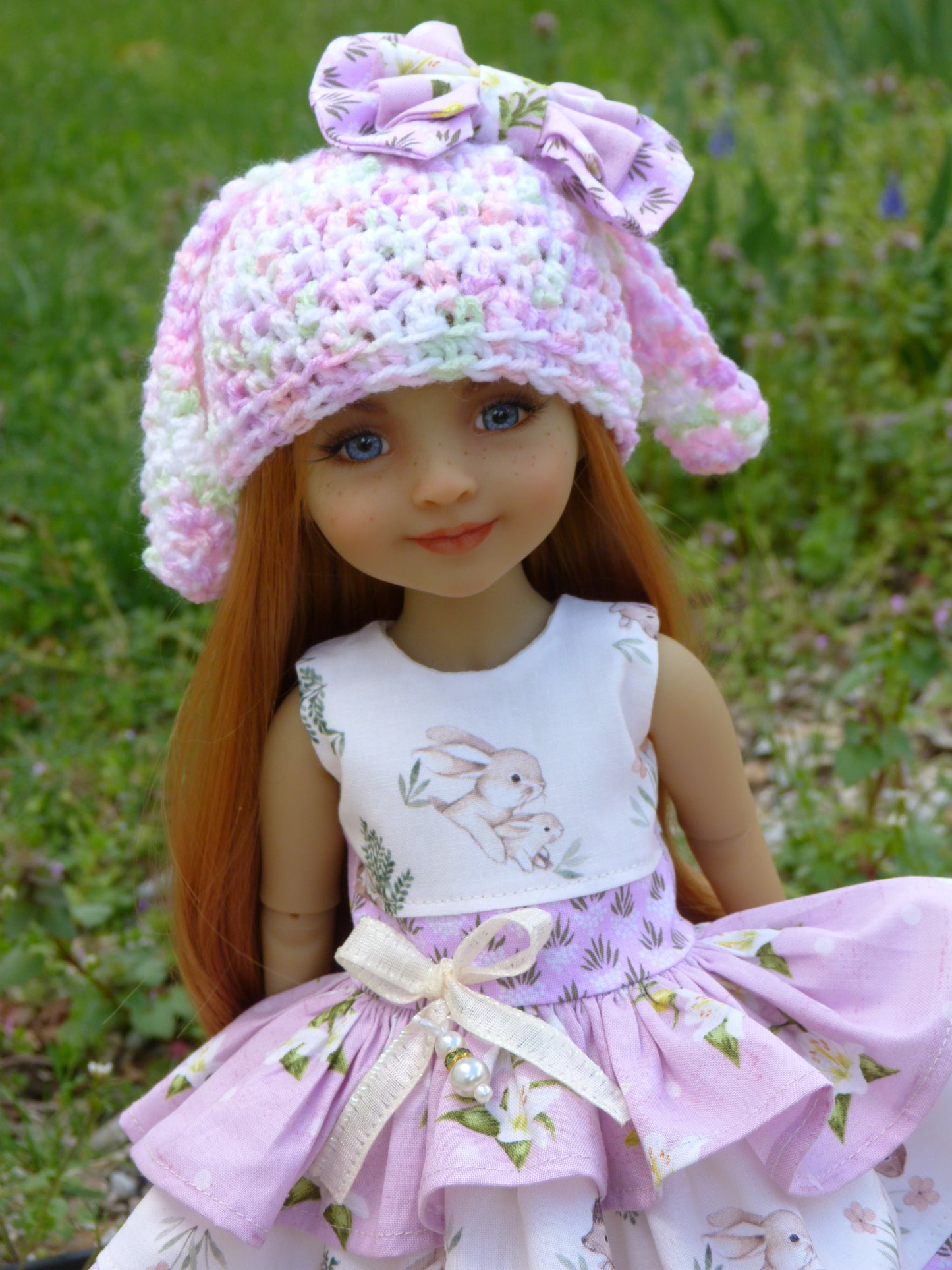 Spring Bunny Outfit Handmade to fit 14.5 Inch Ruby Red Fashion Doll