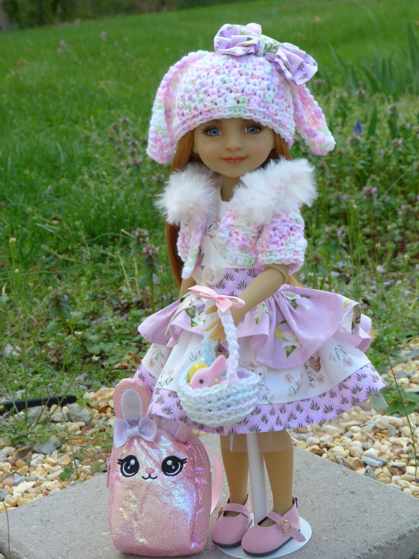 Spring Bunny Outfit Handmade to fit 14.5 Inch Ruby Red Fashion Doll