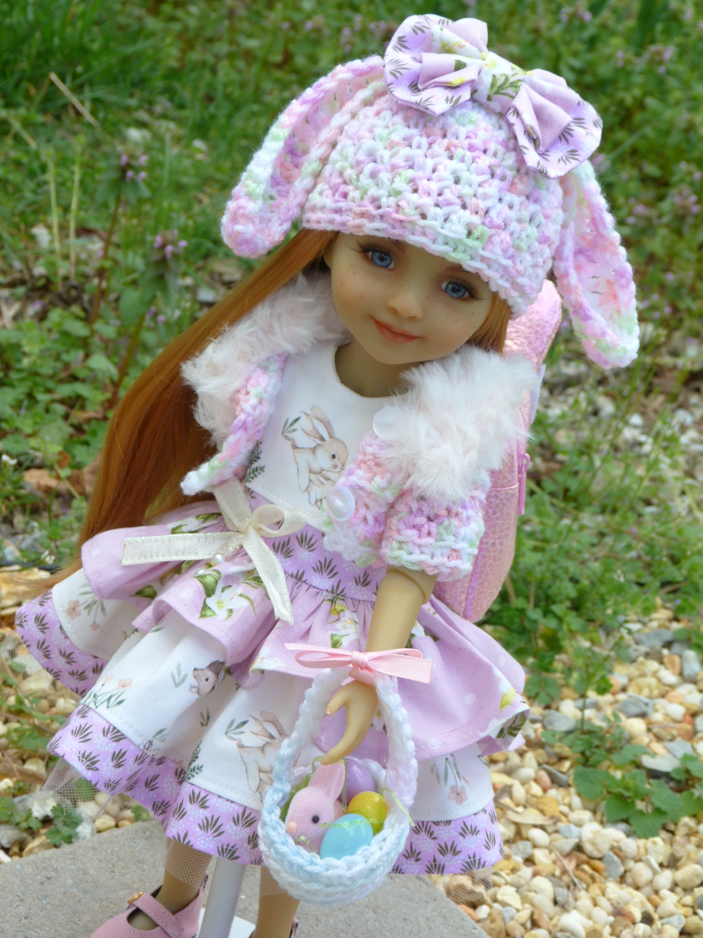 Spring Bunny Outfit Handmade to fit 14.5 Inch Ruby Red Fashion Doll