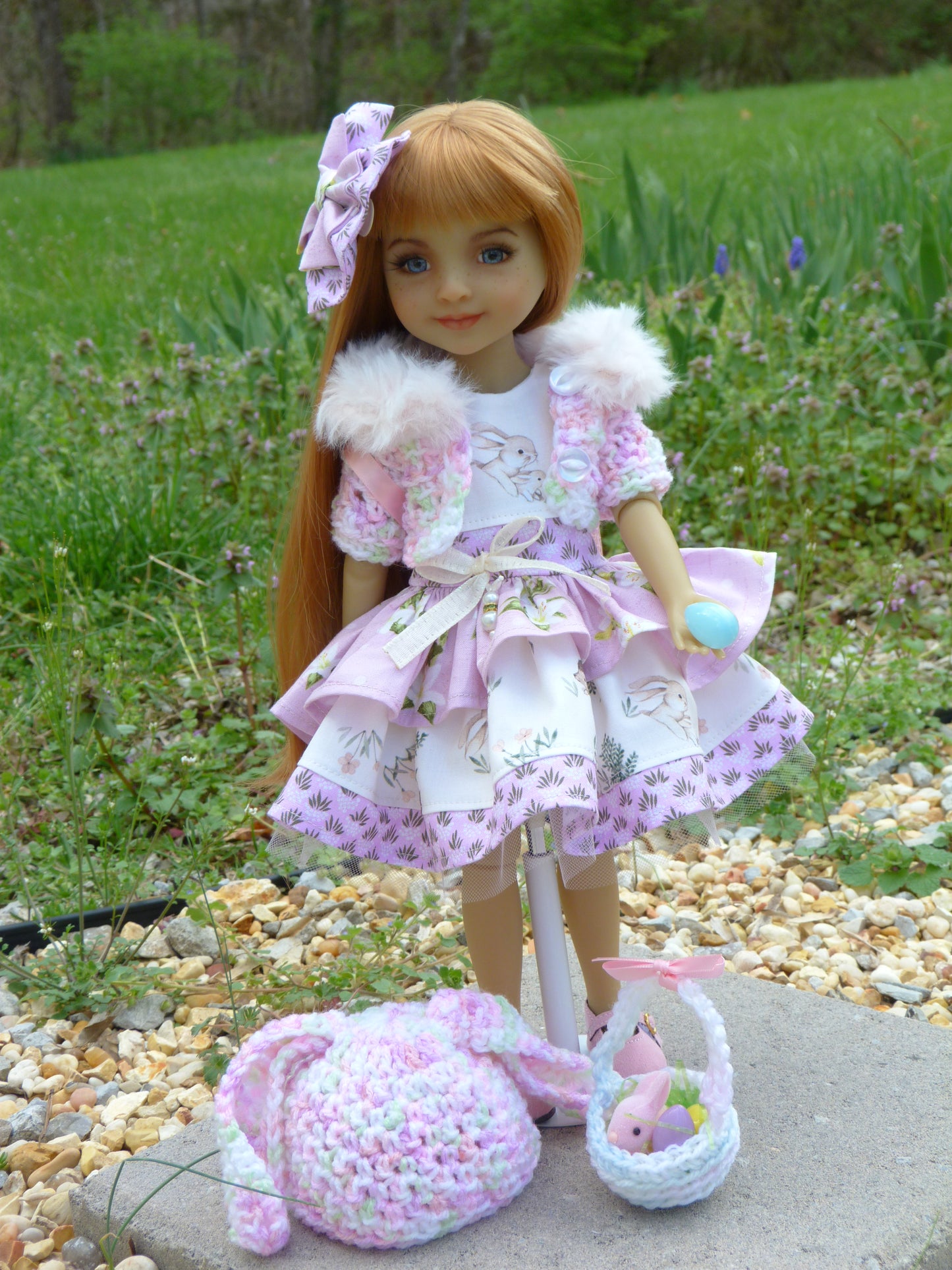 Spring Bunny Outfit Handmade to fit 14.5 Inch Ruby Red Fashion Doll