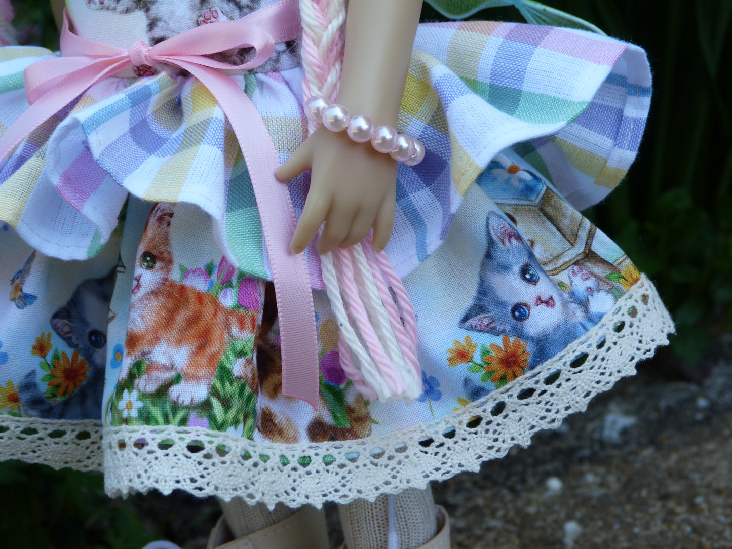 Spring Fairy Cat-mother Outfit Handmade to fit 13 Inch Little Darling Doll