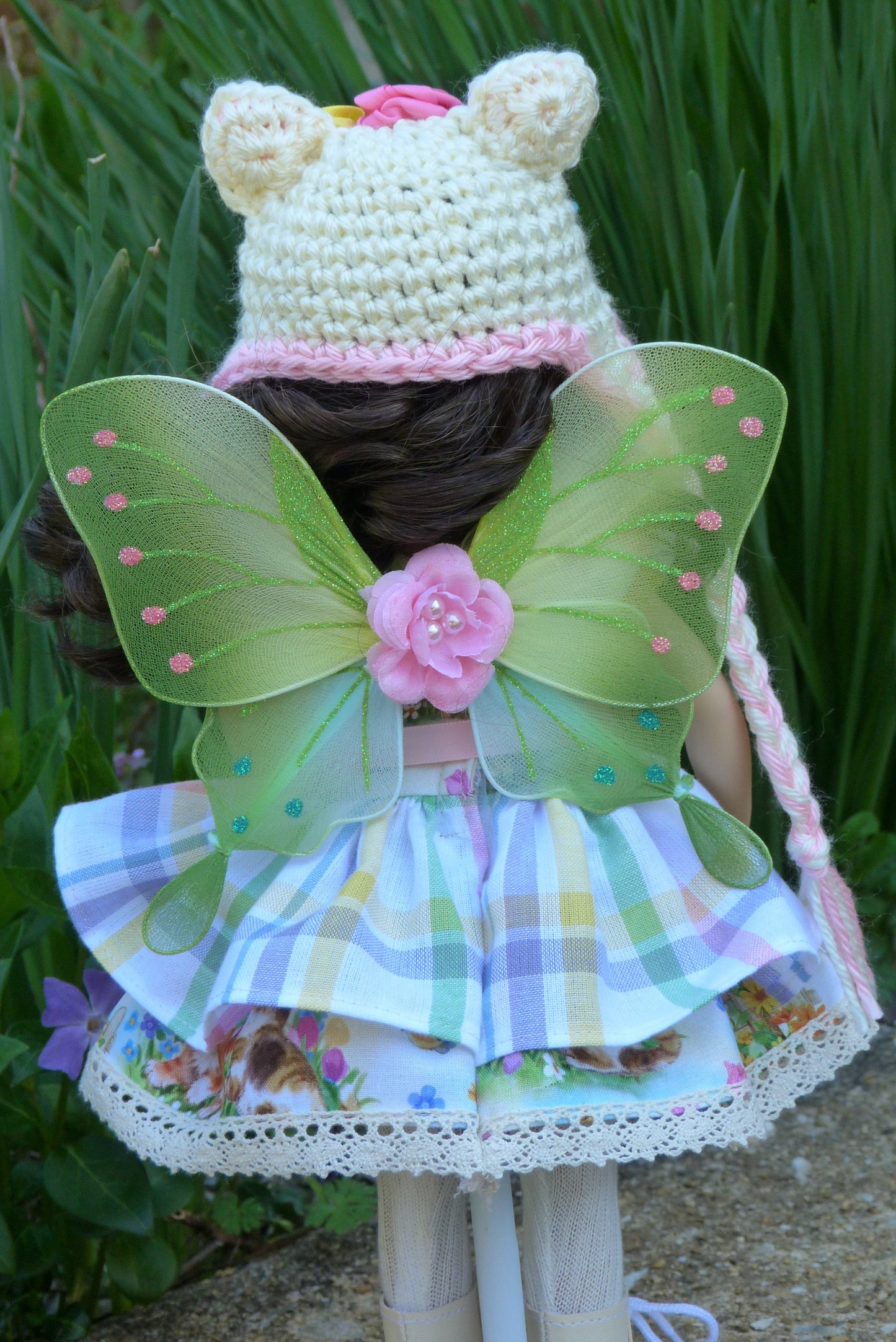 Spring Fairy Cat-mother Outfit Handmade to fit 13 Inch Little Darling Doll