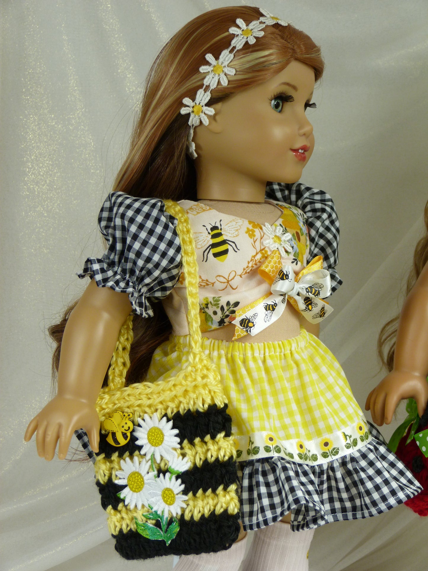 Garden Friends Spring Honey Bee Outfit for 18 Inch Doll Clothes Handmade to fit American Girl