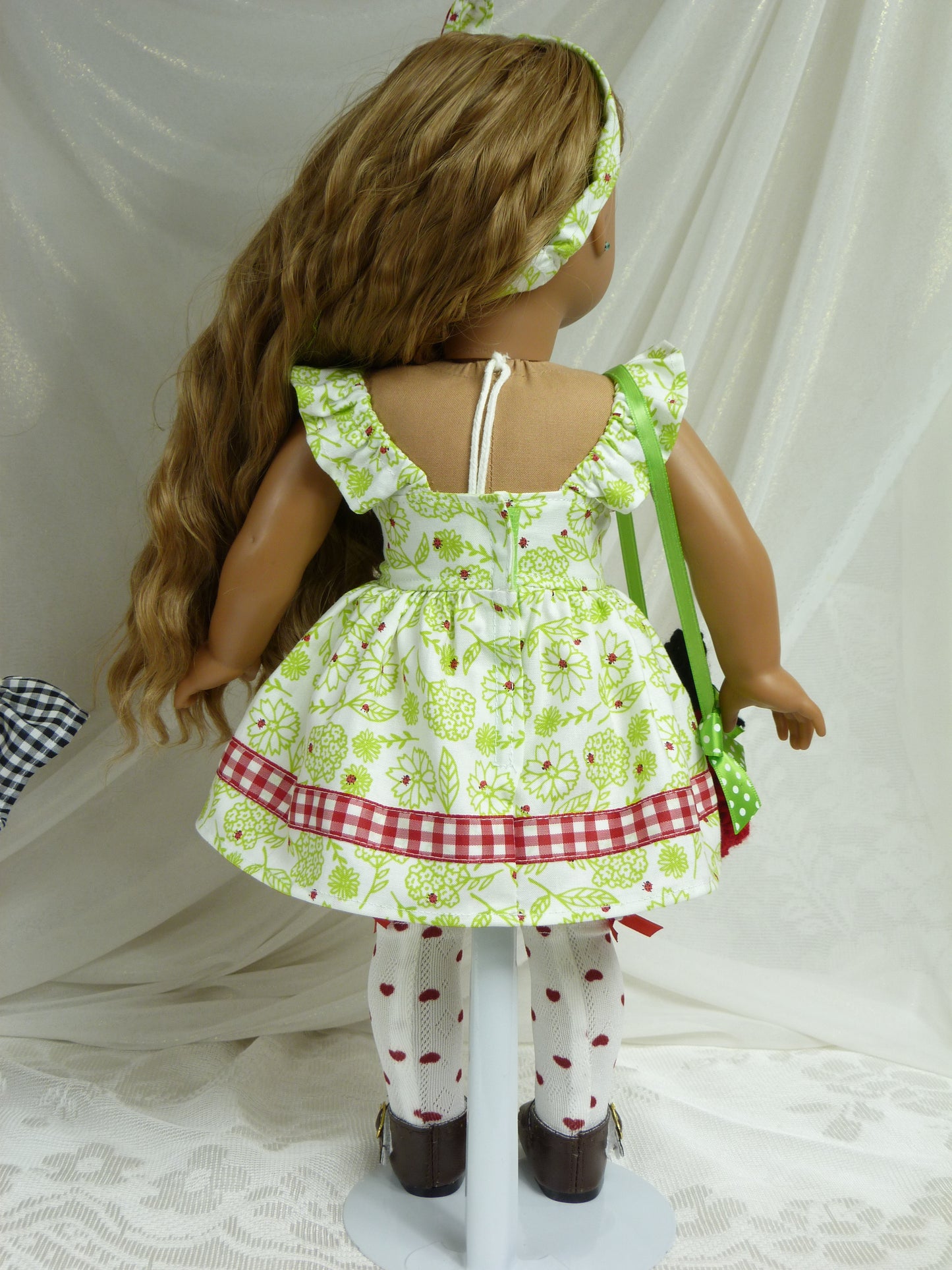 Garden Friends Spring Ladybug Outfit for 18 Inch Doll Clothes Handmade to fit American Girl