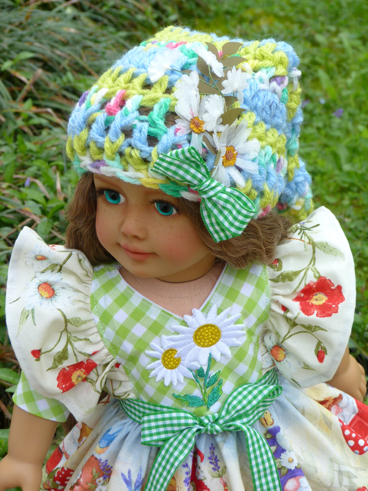 Garden Friends Spring Gnome Outfit for 18 Inch Doll Clothes Handmade to fit American Girl