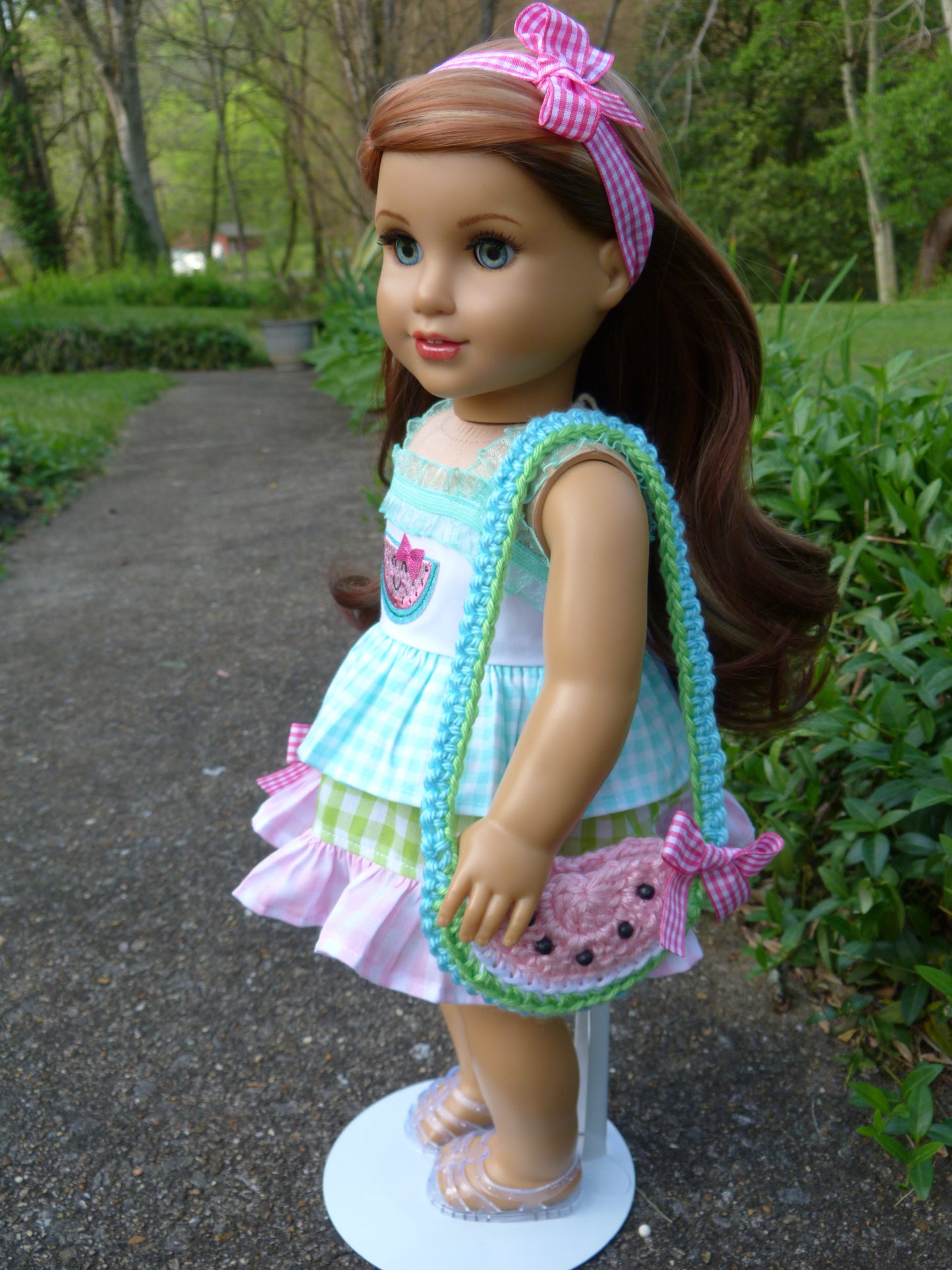 Watermelon Summer Outfit for 18 Inch Doll Clothes Handmade to fit American Girl