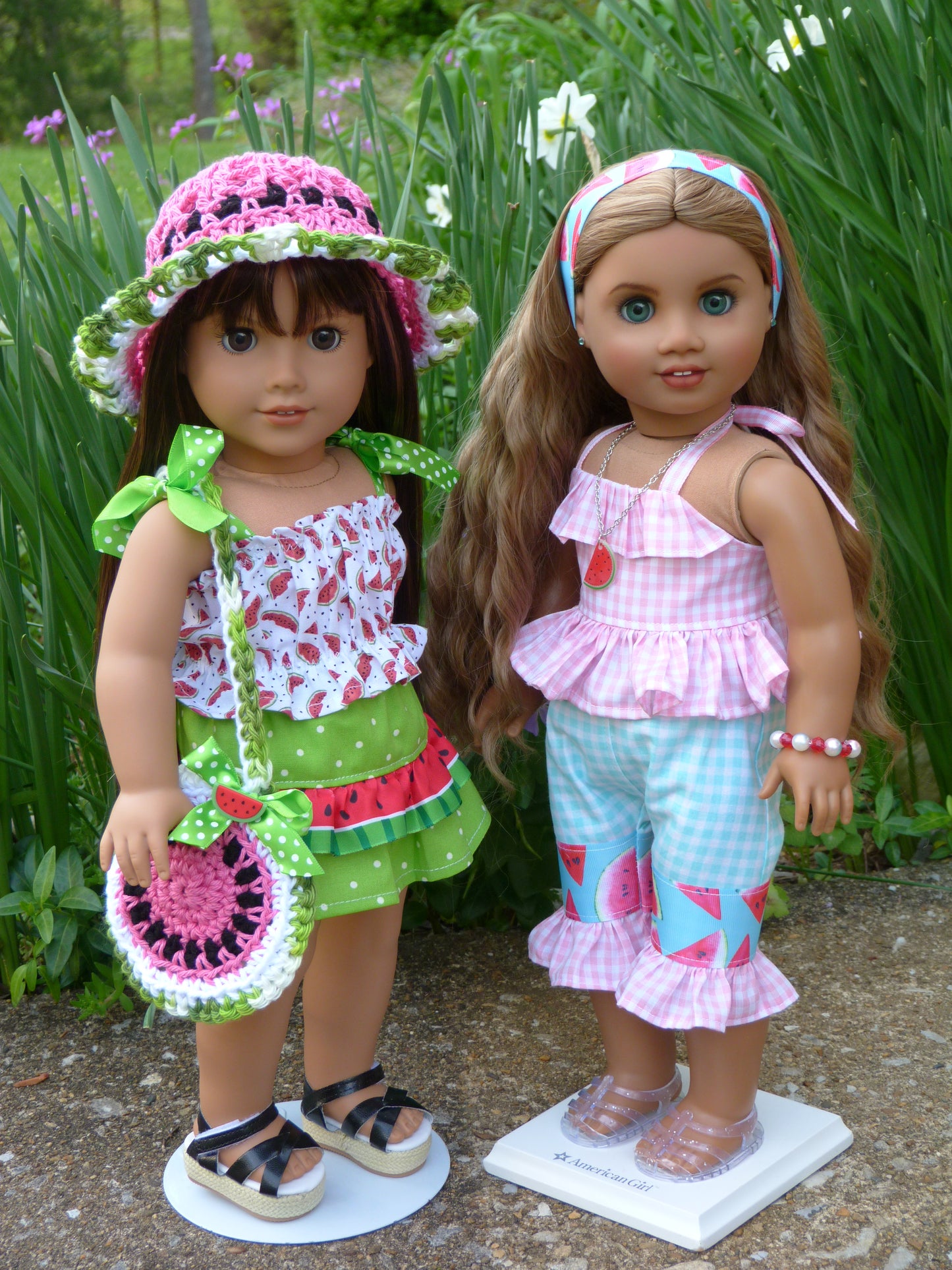 Summer Watermelon Outfit for 18 Inch Doll Clothes Handmade to fit American Girl