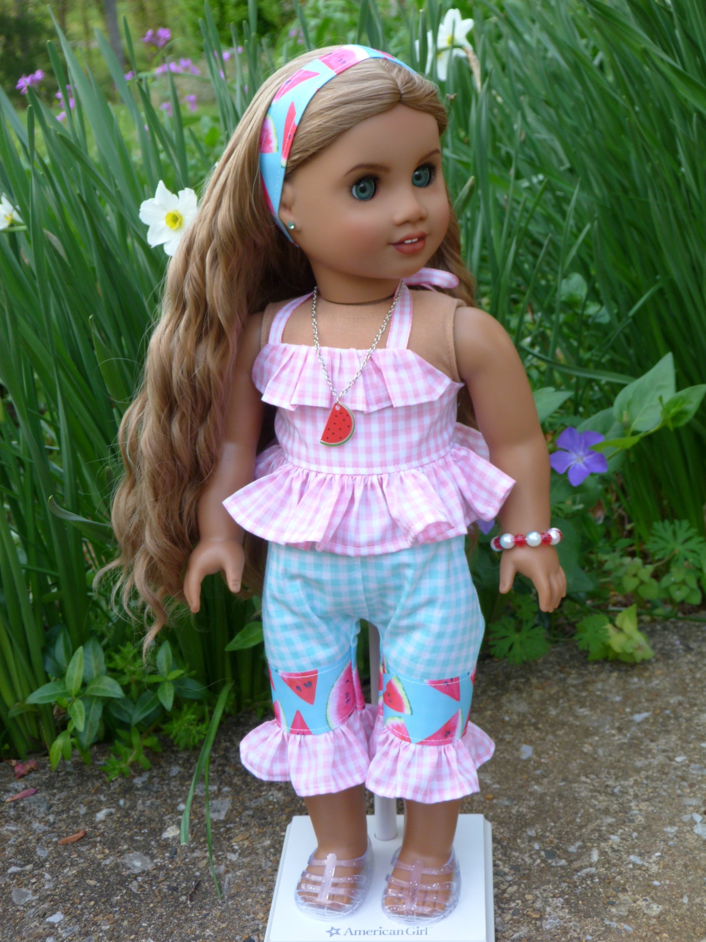 Summer Watermelon Outfit for 18 Inch Doll Clothes Handmade to fit American Girl