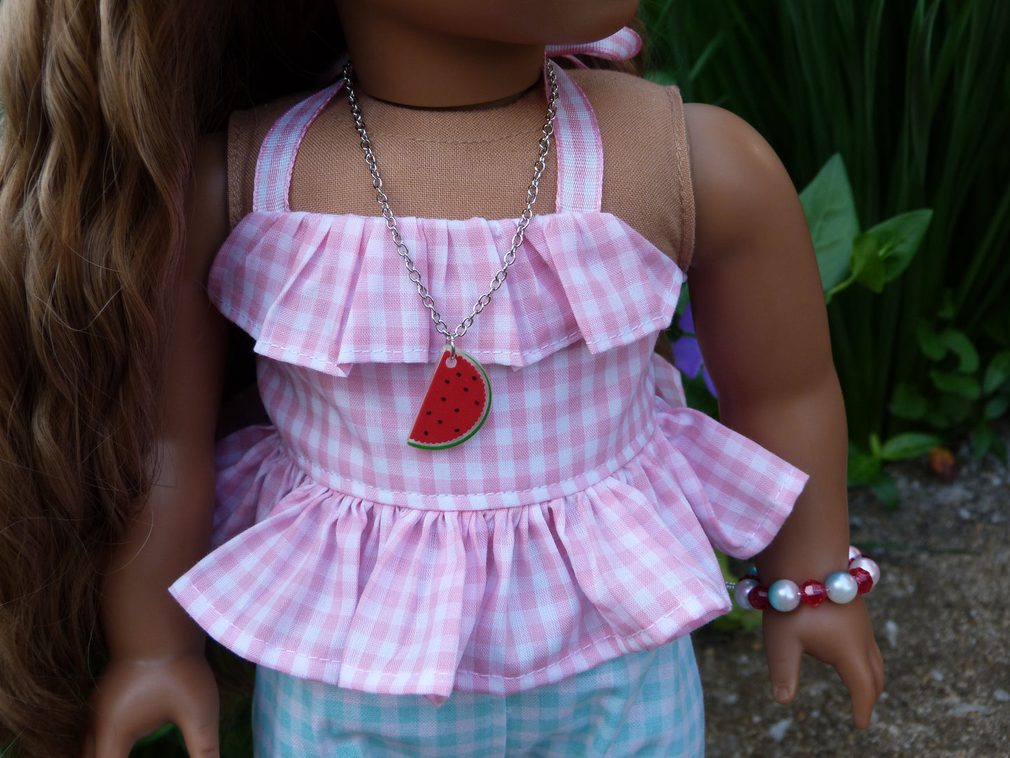 Summer Watermelon Outfit for 18 Inch Doll Clothes Handmade to fit American Girl