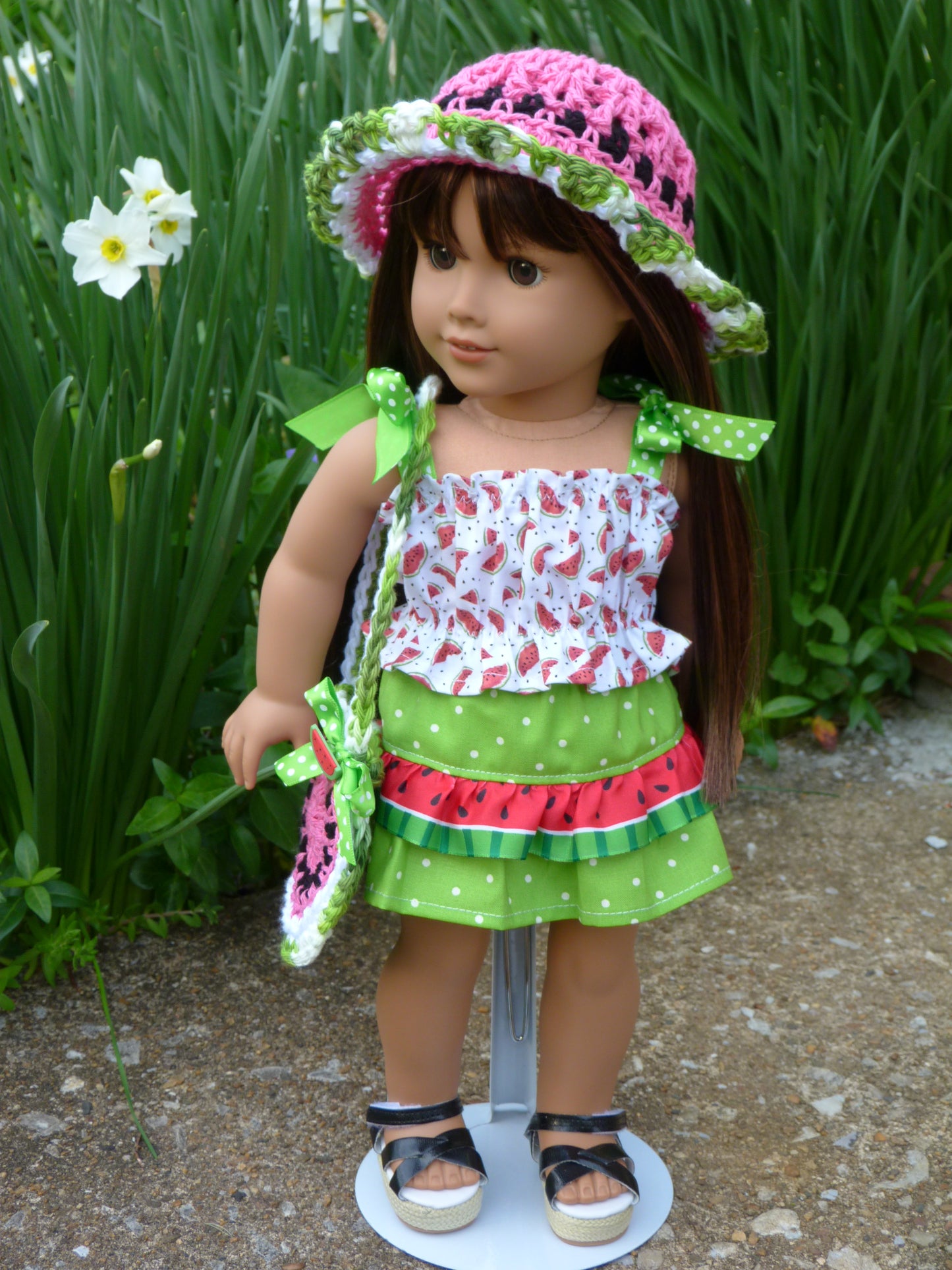 Summer Watermelon Outfit for 18 Inch Doll Clothes Handmade to fit American Girl