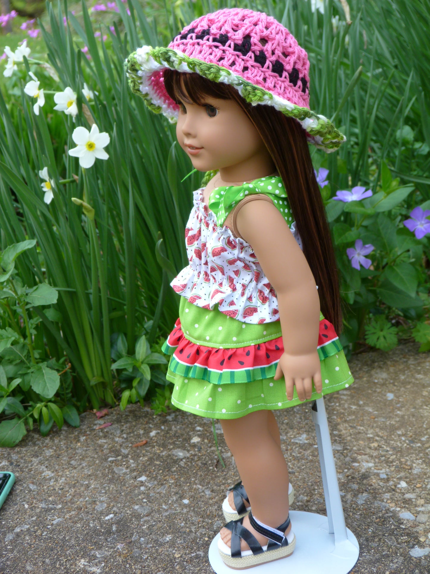 Summer Watermelon Outfit for 18 Inch Doll Clothes Handmade to fit American Girl