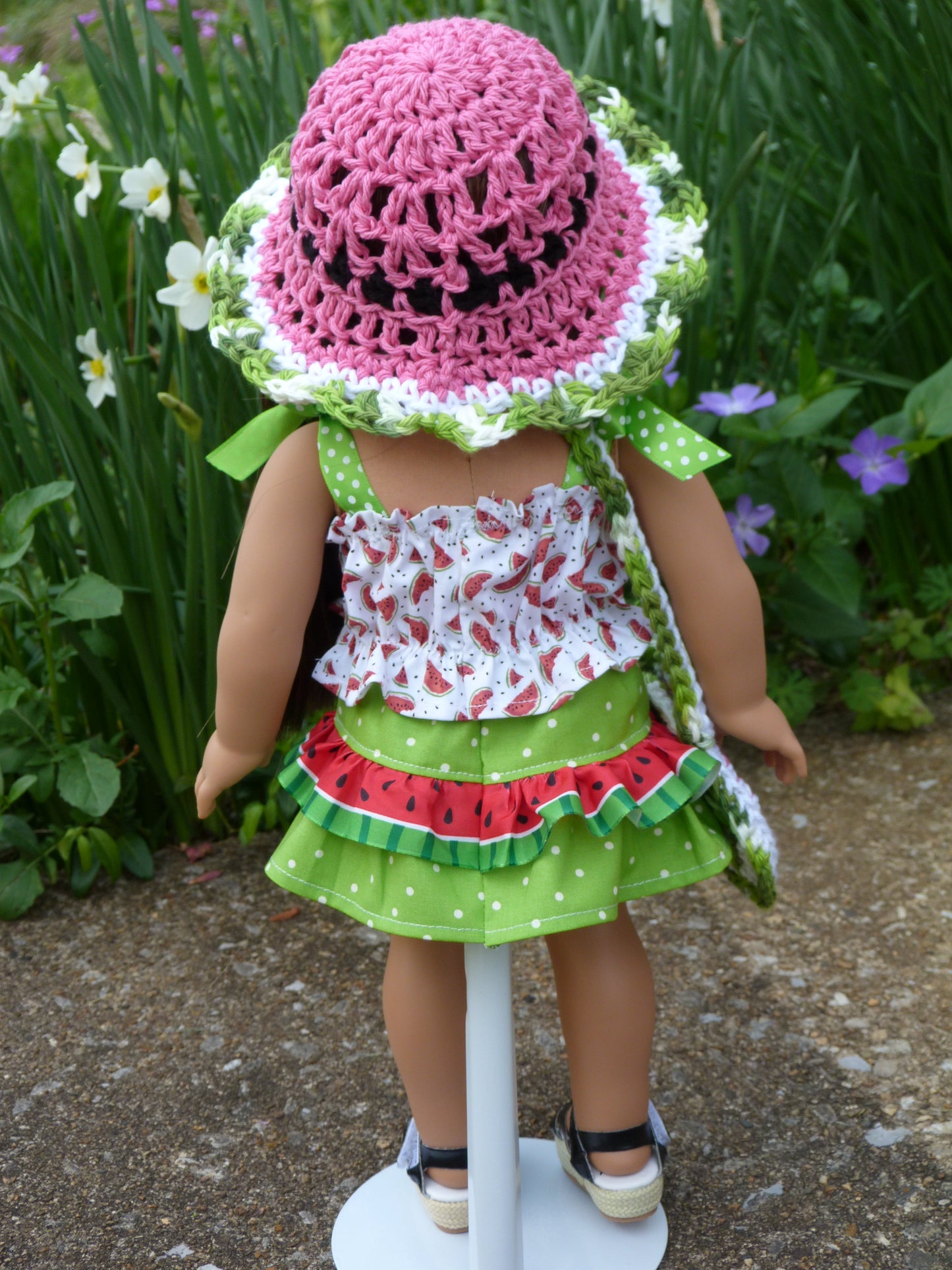 Summer Watermelon Outfit for 18 Inch Doll Clothes Handmade to fit American Girl