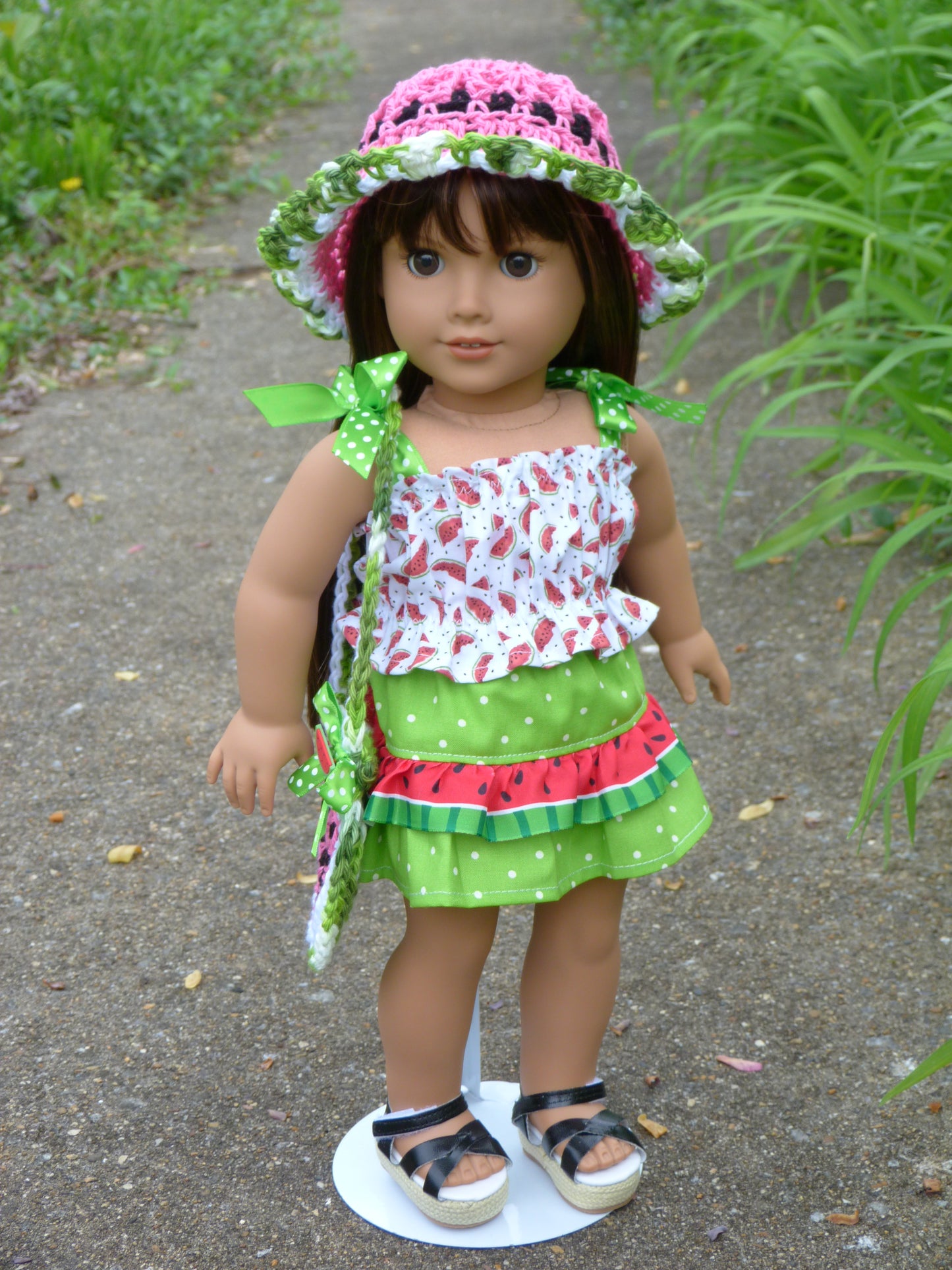 Summer Watermelon Outfit for 18 Inch Doll Clothes Handmade to fit American Girl