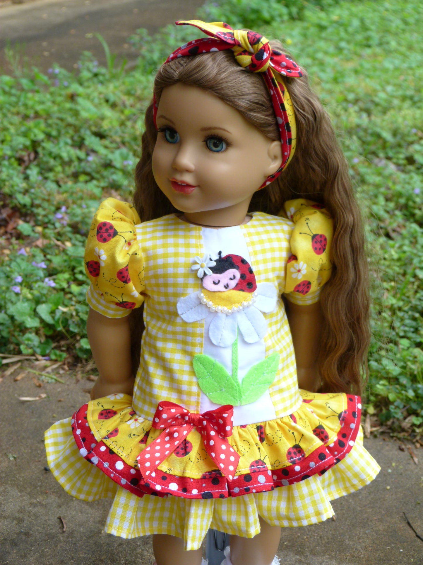 Ladybug Summer Outfit for 18 Inch Doll Clothes Handmade to fit American Girl