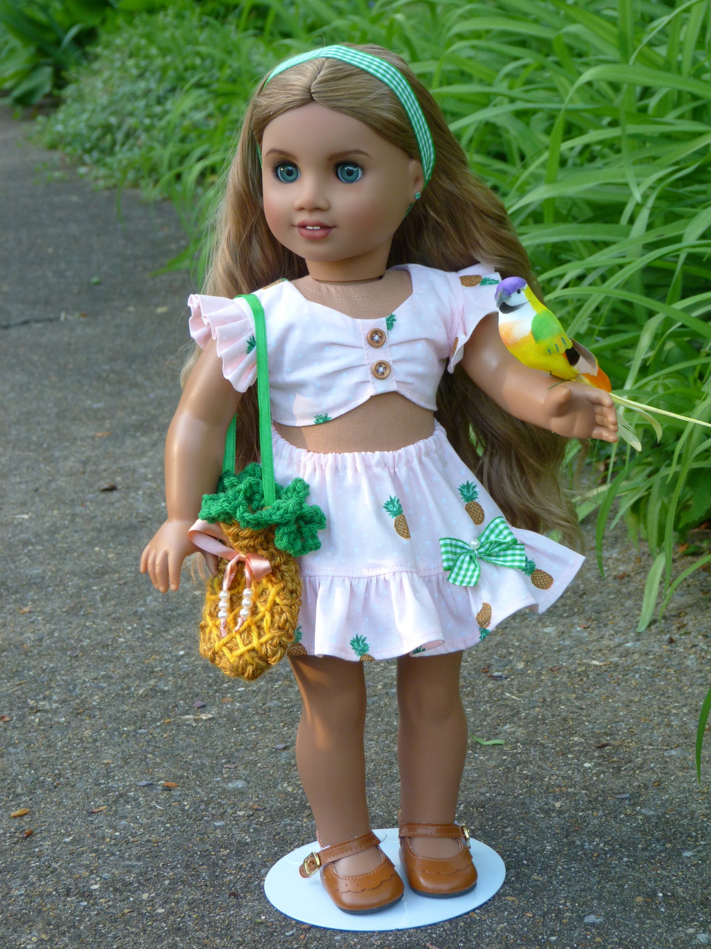 Summer Pineapple Outfit for 18 Inch Doll Clothes Handmade to fit American Girl