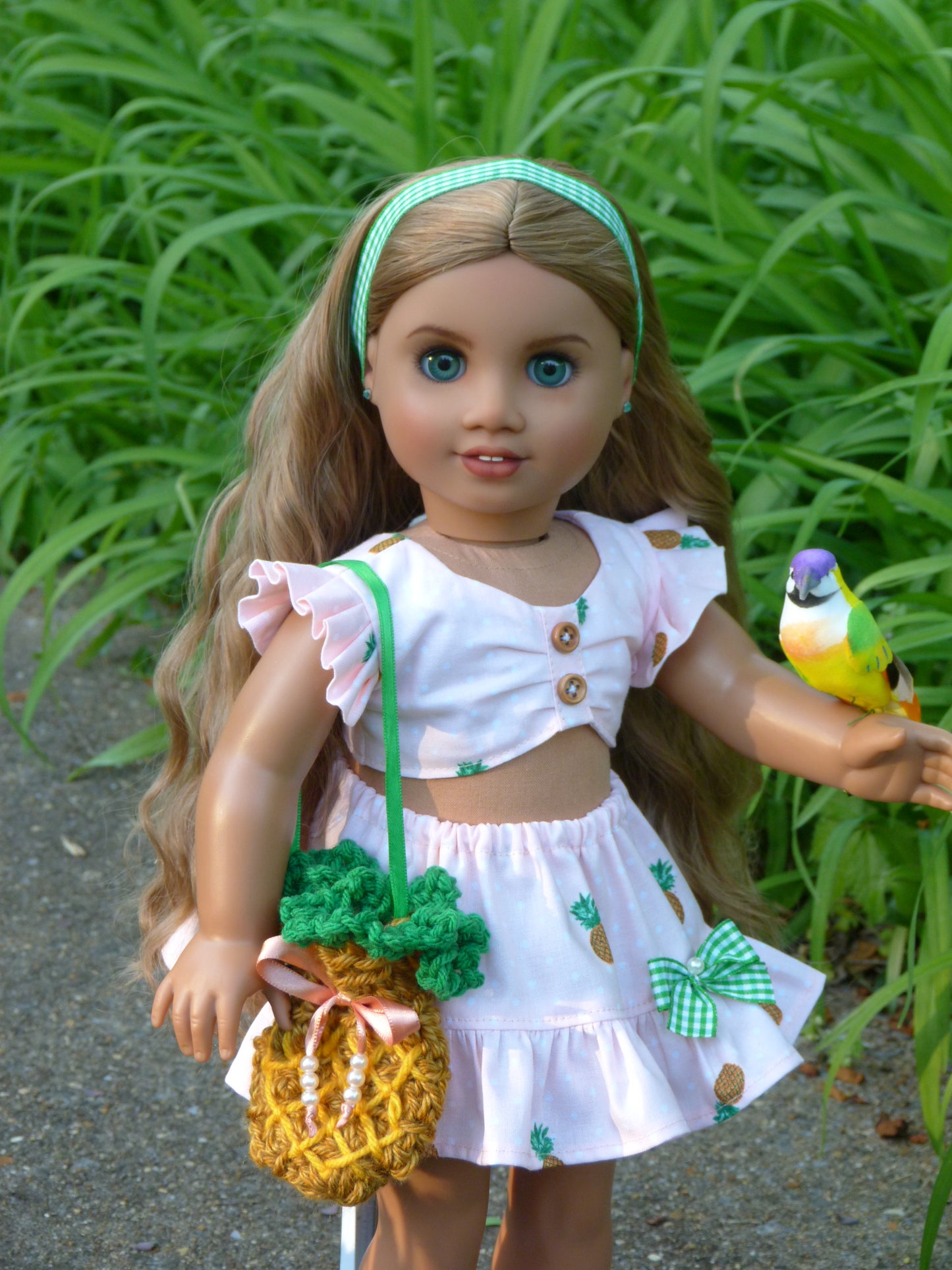 Summer Pineapple Outfit for 18 Inch Doll Clothes Handmade to fit American Girl