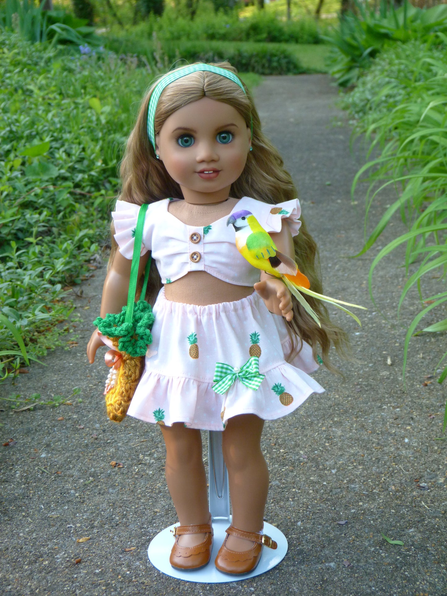 Summer Pineapple Outfit for 18 Inch Doll Clothes Handmade to fit American Girl