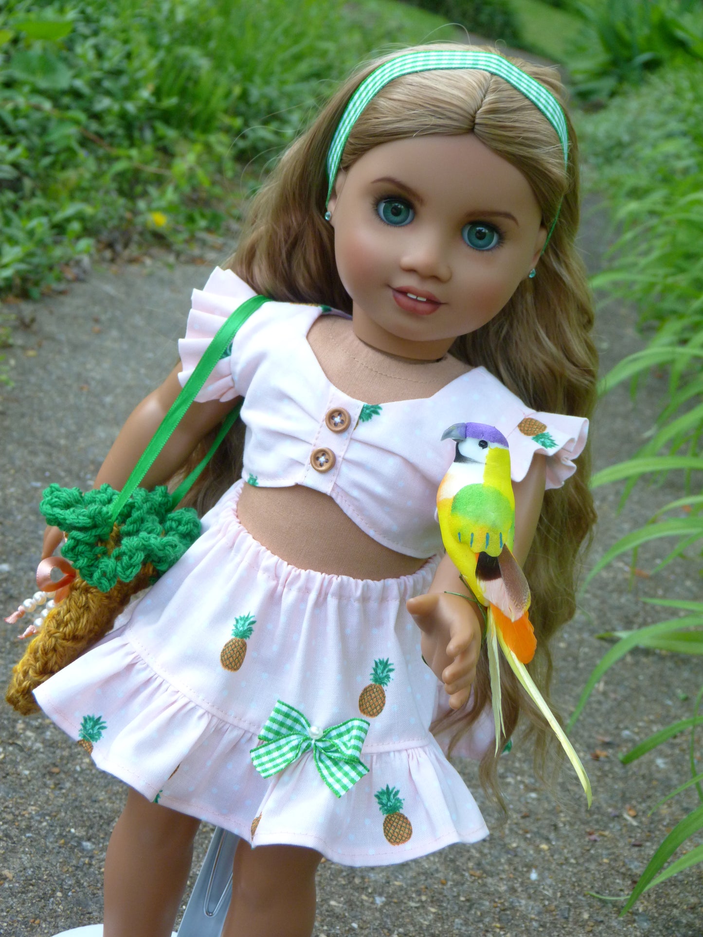 Summer Pineapple Outfit for 18 Inch Doll Clothes Handmade to fit American Girl