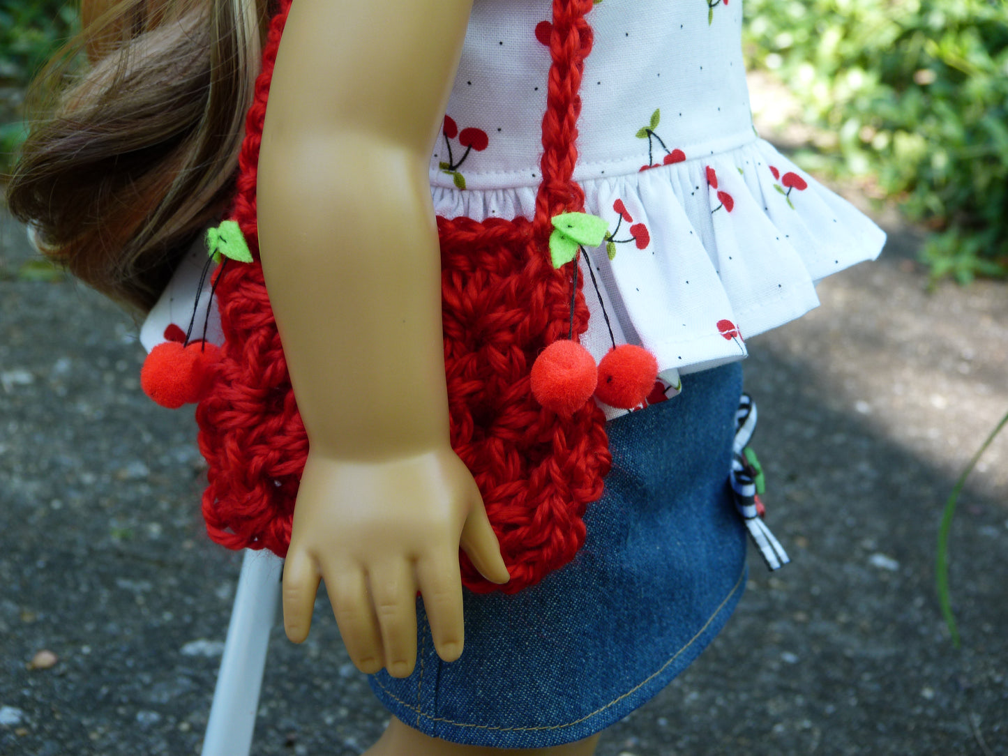 Summer Cherry Outfit for 18 Inch Doll Clothes Handmade to fit American Girl