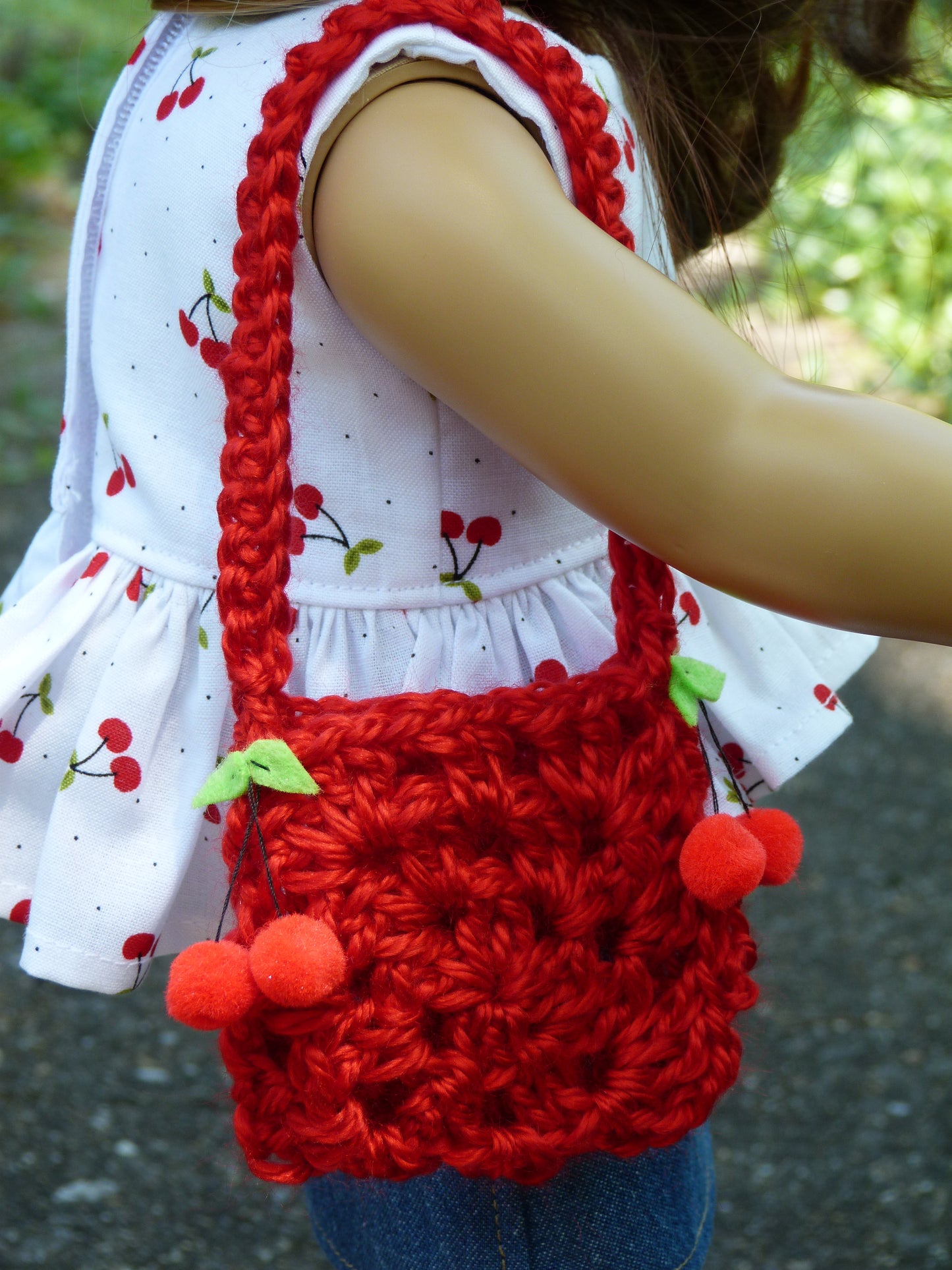 Summer Cherry Outfit for 18 Inch Doll Clothes Handmade to fit American Girl