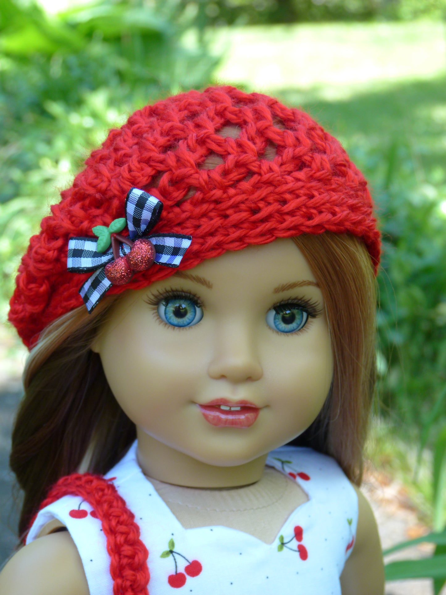 Summer Cherry Outfit for 18 Inch Doll Clothes Handmade to fit American Girl