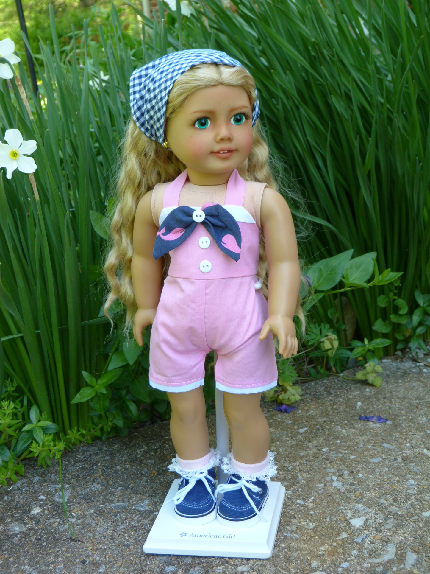 Summer Whale Watching Outfit for 18 Inch Doll Clothes Handmade to fit American Girl