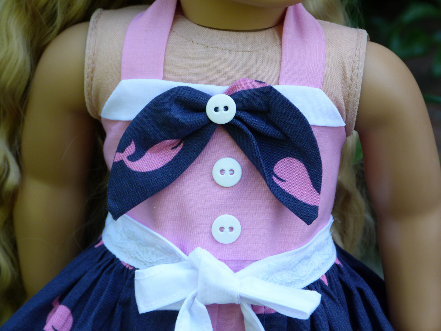 Summer Whale Watching Outfit for 18 Inch Doll Clothes Handmade to fit American Girl