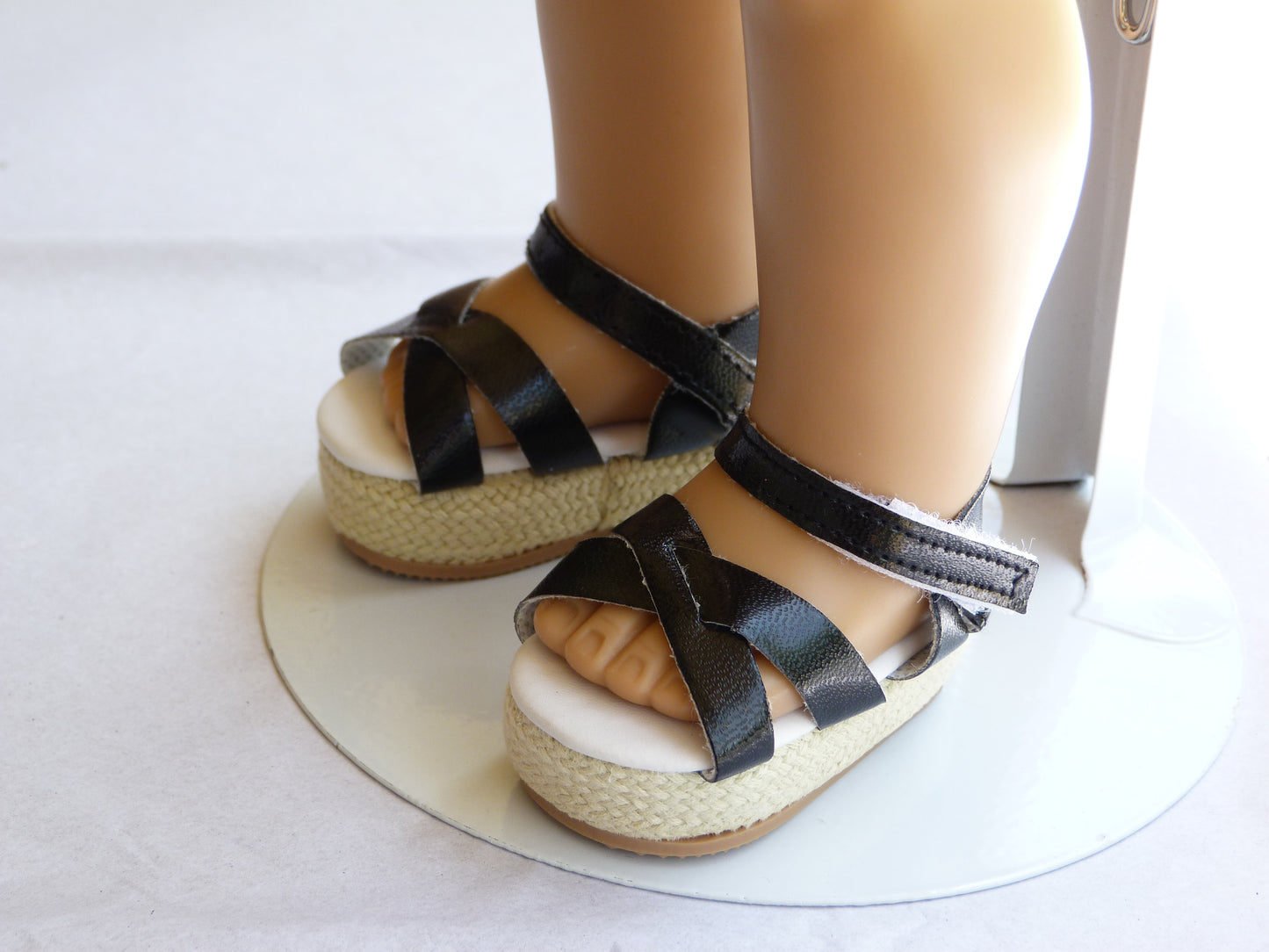 Black Platform Sandals for 18 Inch Doll Fits American Girl