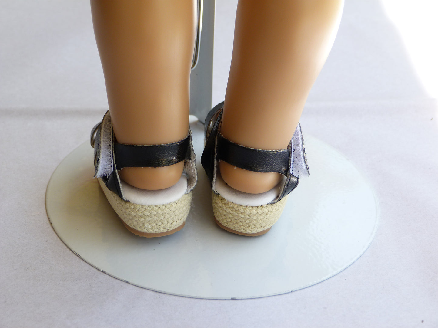 Black Platform Sandals for 18 Inch Doll Fits American Girl