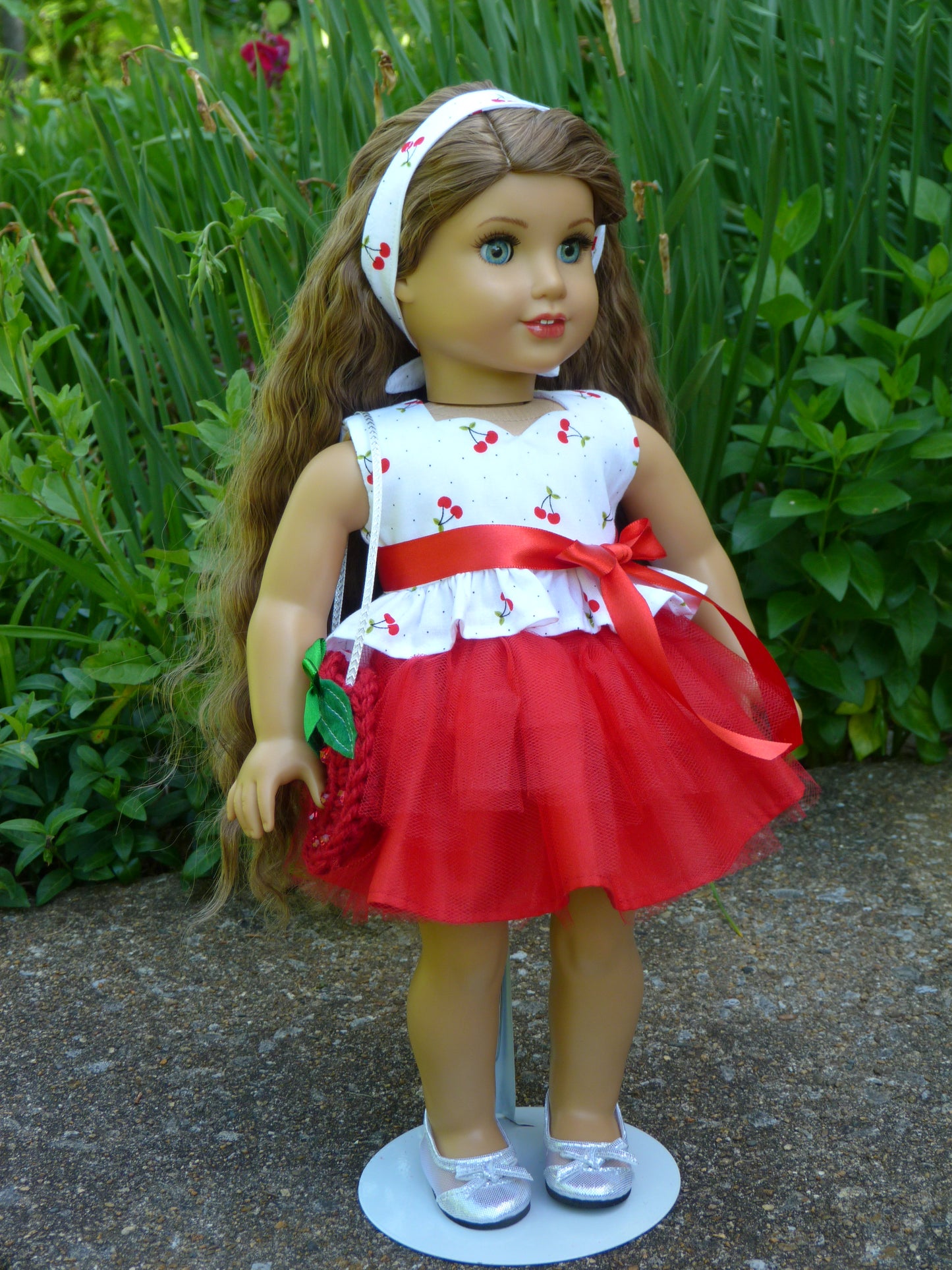 Summer Cherry Outfit for 18 Inch Doll Clothes Handmade to fit American Girl